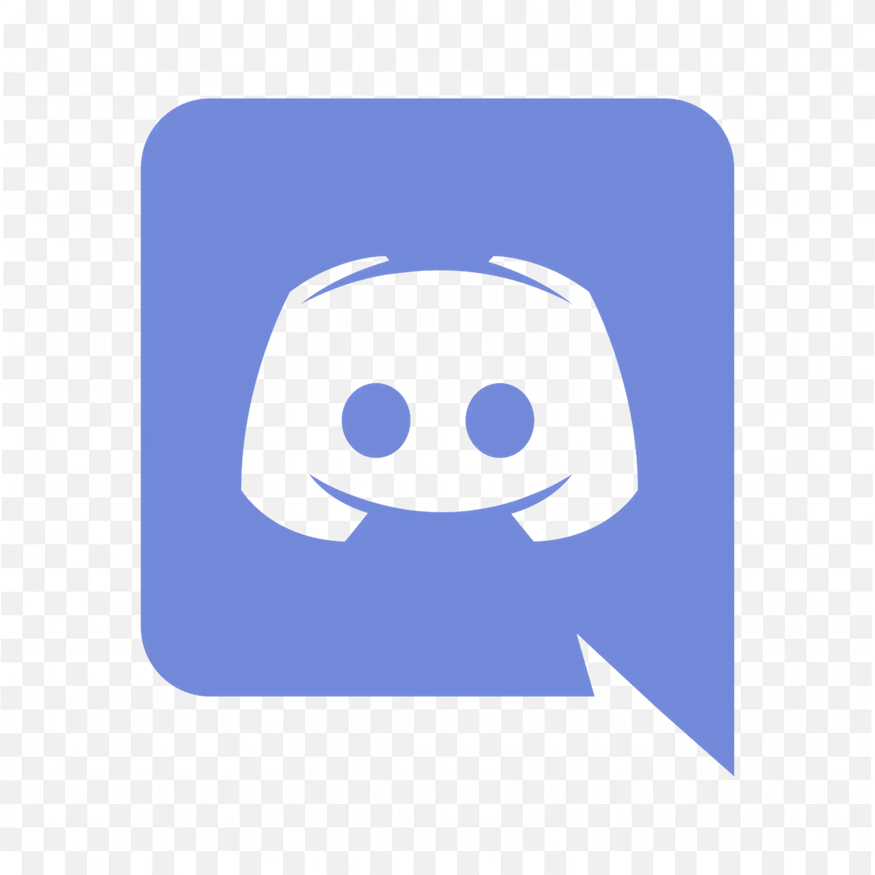 Discord Chat Logo in Bubble with Purple Background free PNG