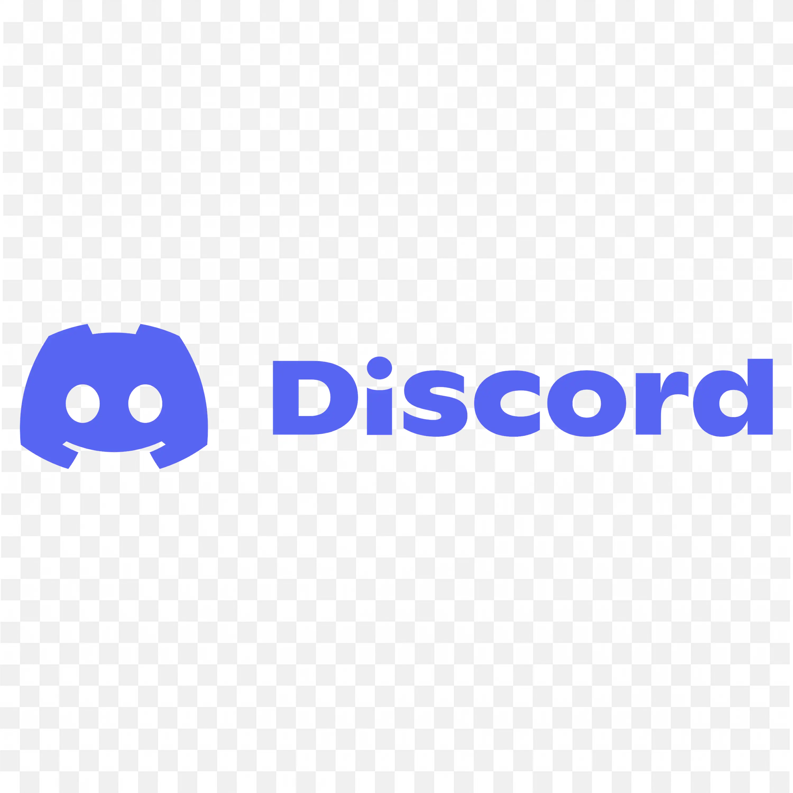 Discord Logo with Blue Icon and Horizontal Bold Text PNG