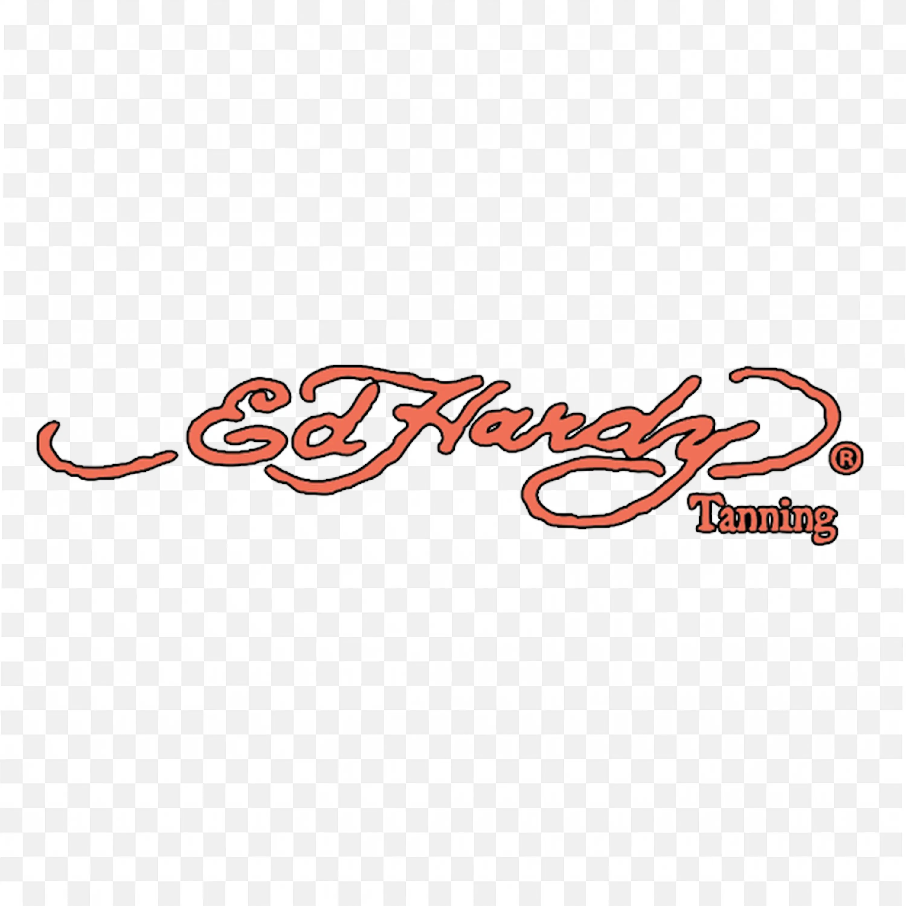 Ed Hardy Brand Logo in cursive with red and black text PNG