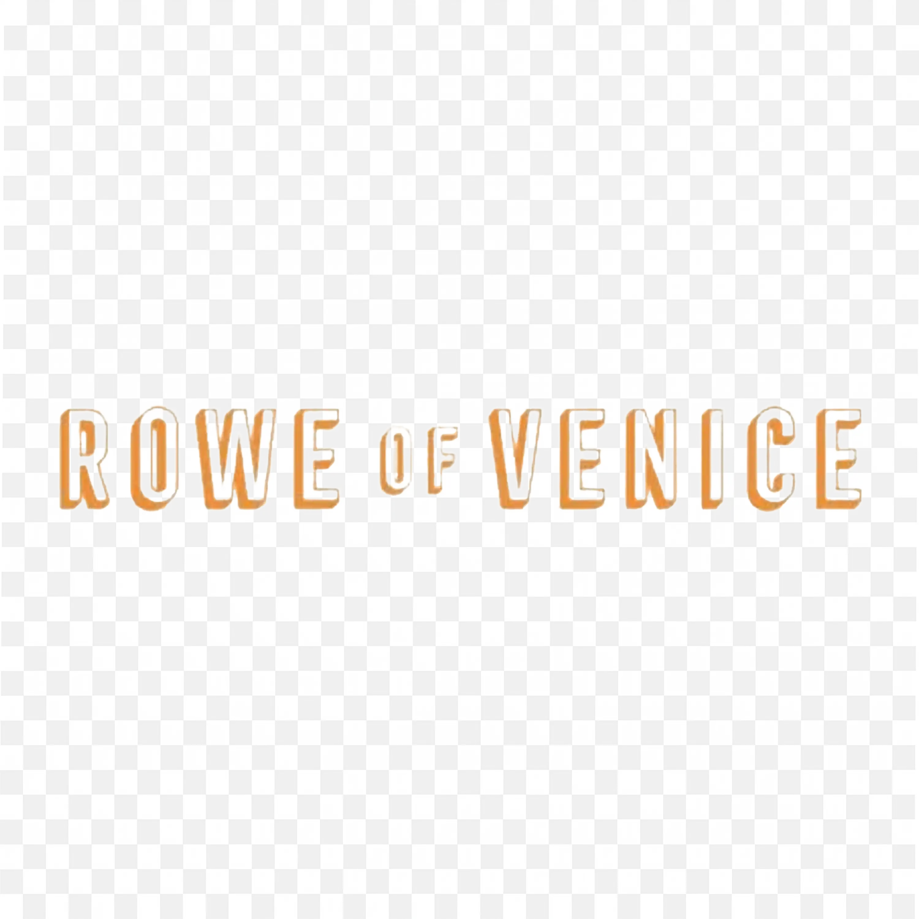 Elegant Rowe of Venice Logo in Soft Font with shading PNG