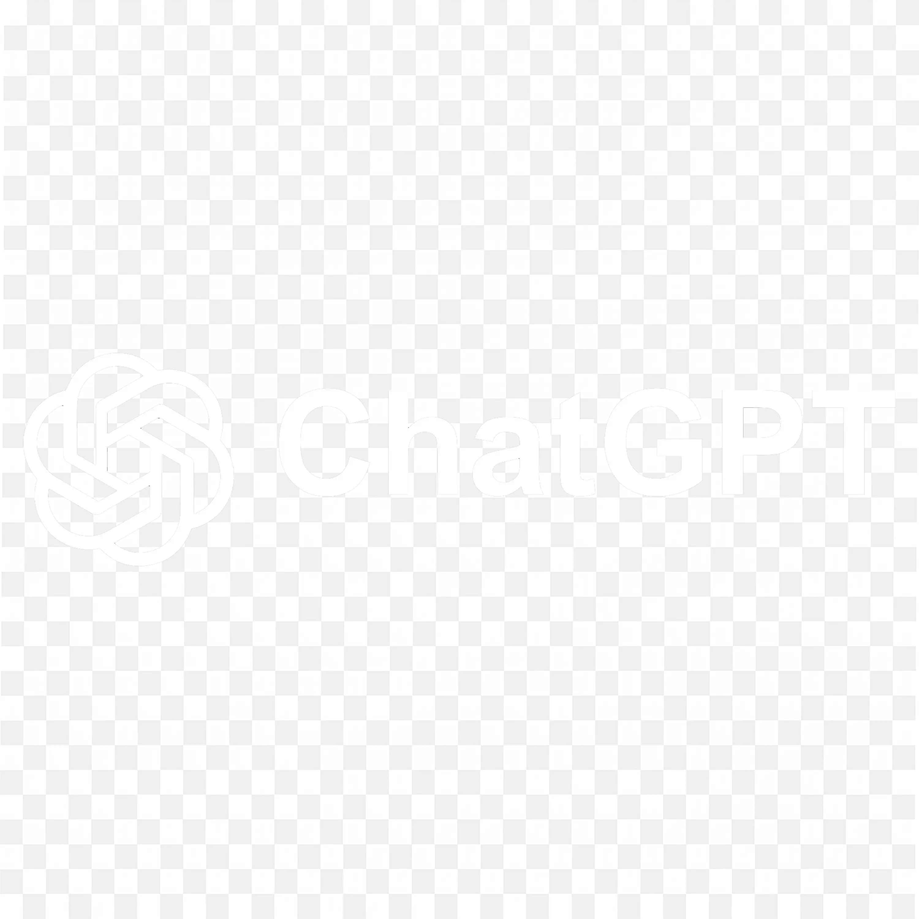 Faint White ChatGPT Logo with Text on Light Background