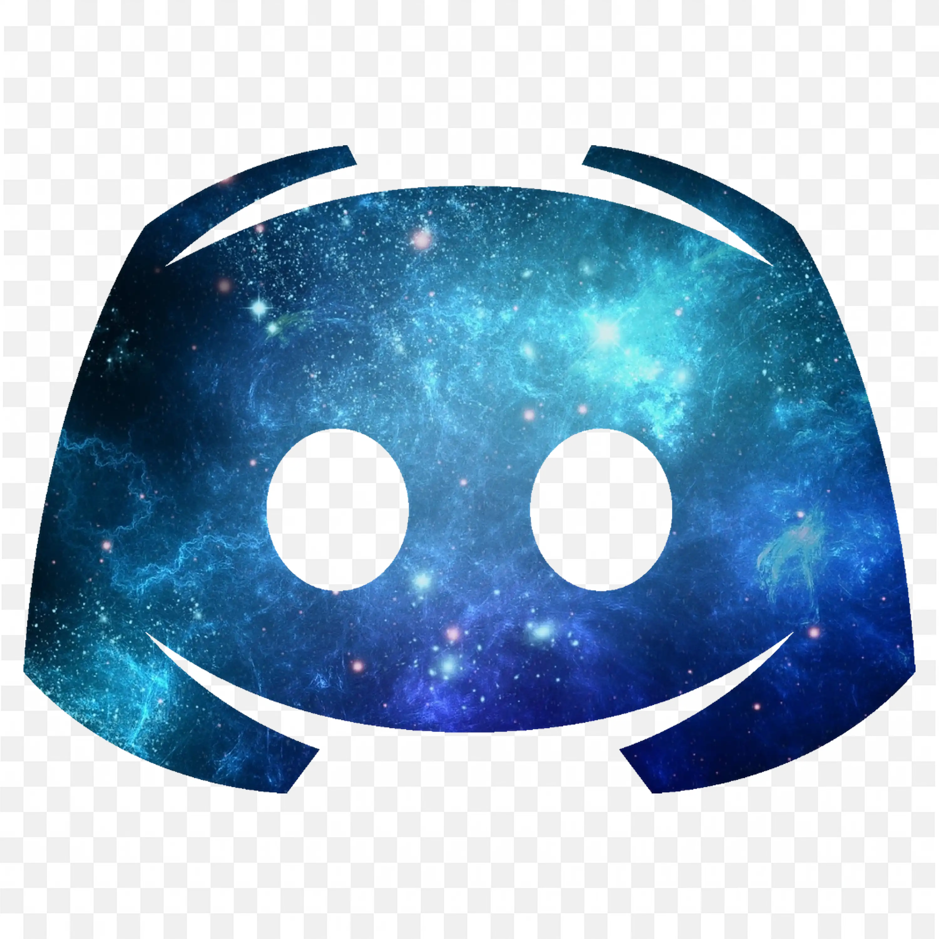 Galaxy Themed Discord Icon with Starry Blue Background PNG