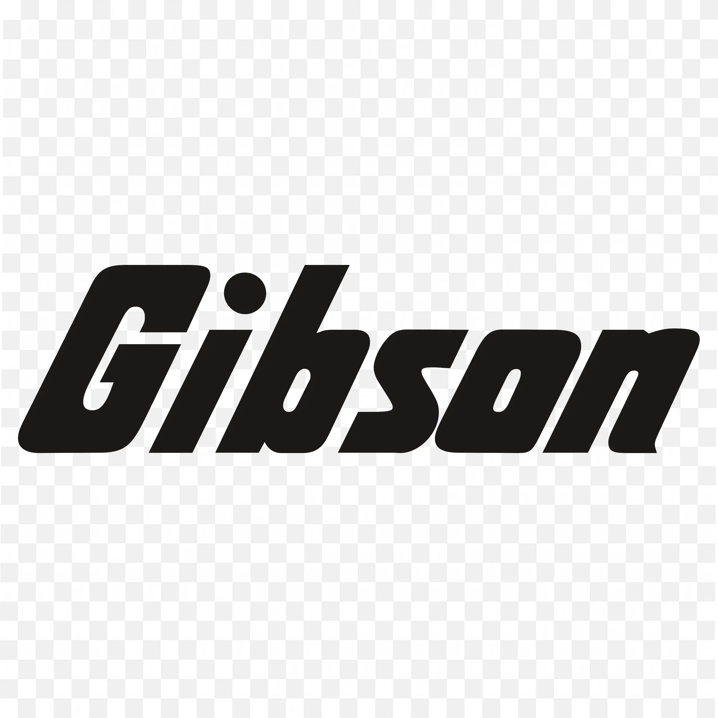 Gibson Logo in Bold Black Font a Guitar Brand free PNG