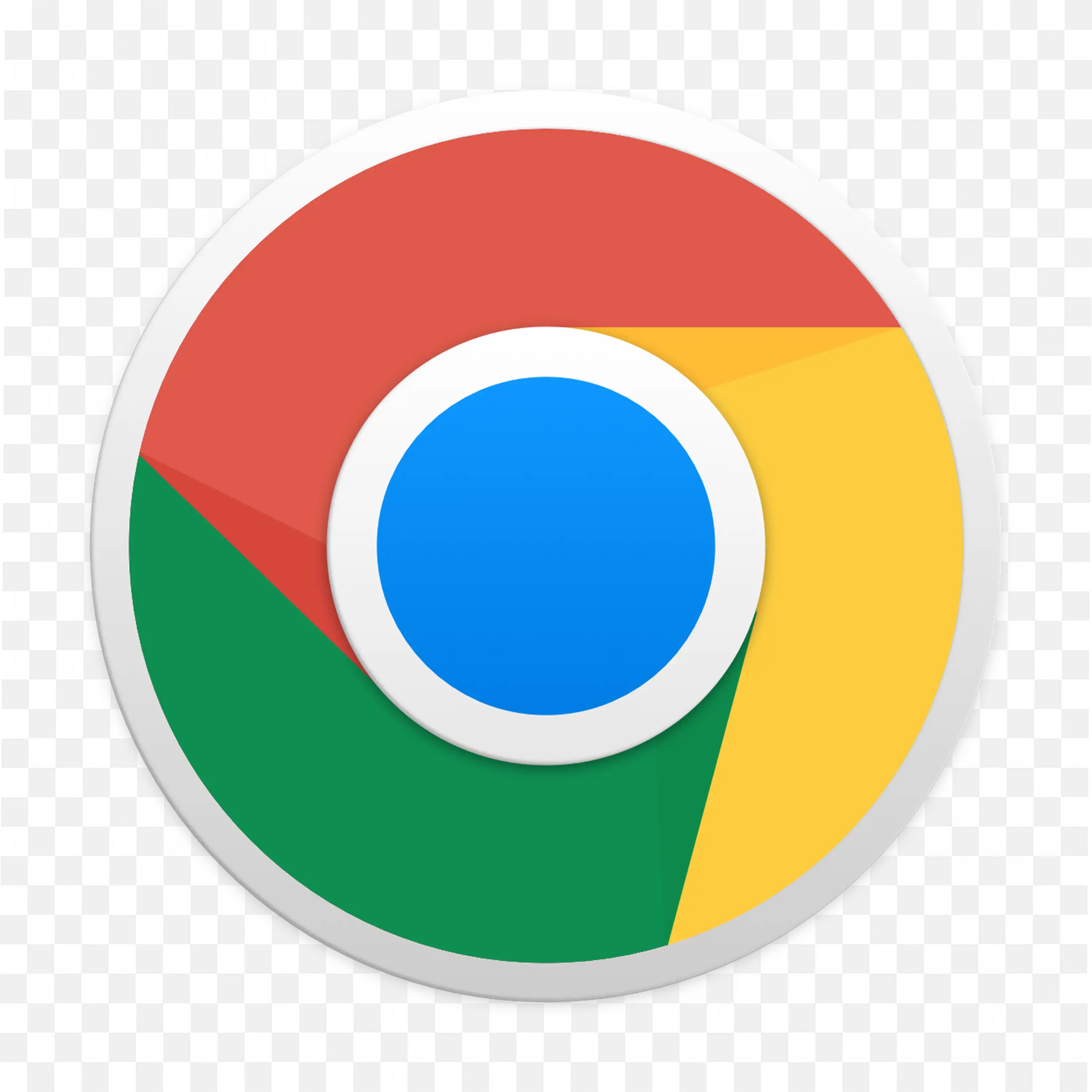 Google Chrome Logo with Light Shadow Effect free PNG image