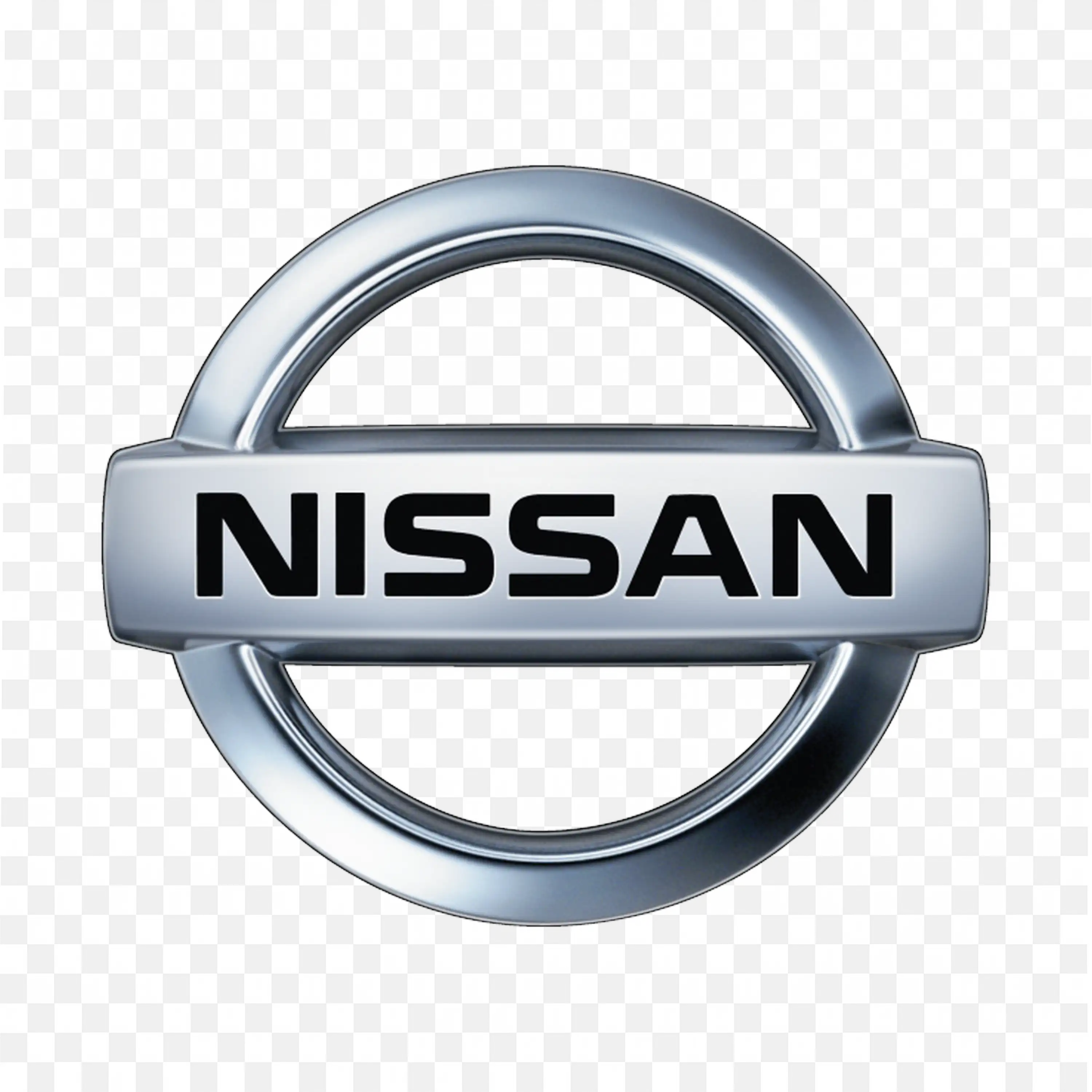 Download the HD Nissan Metallic Ring with Text Logo PNG