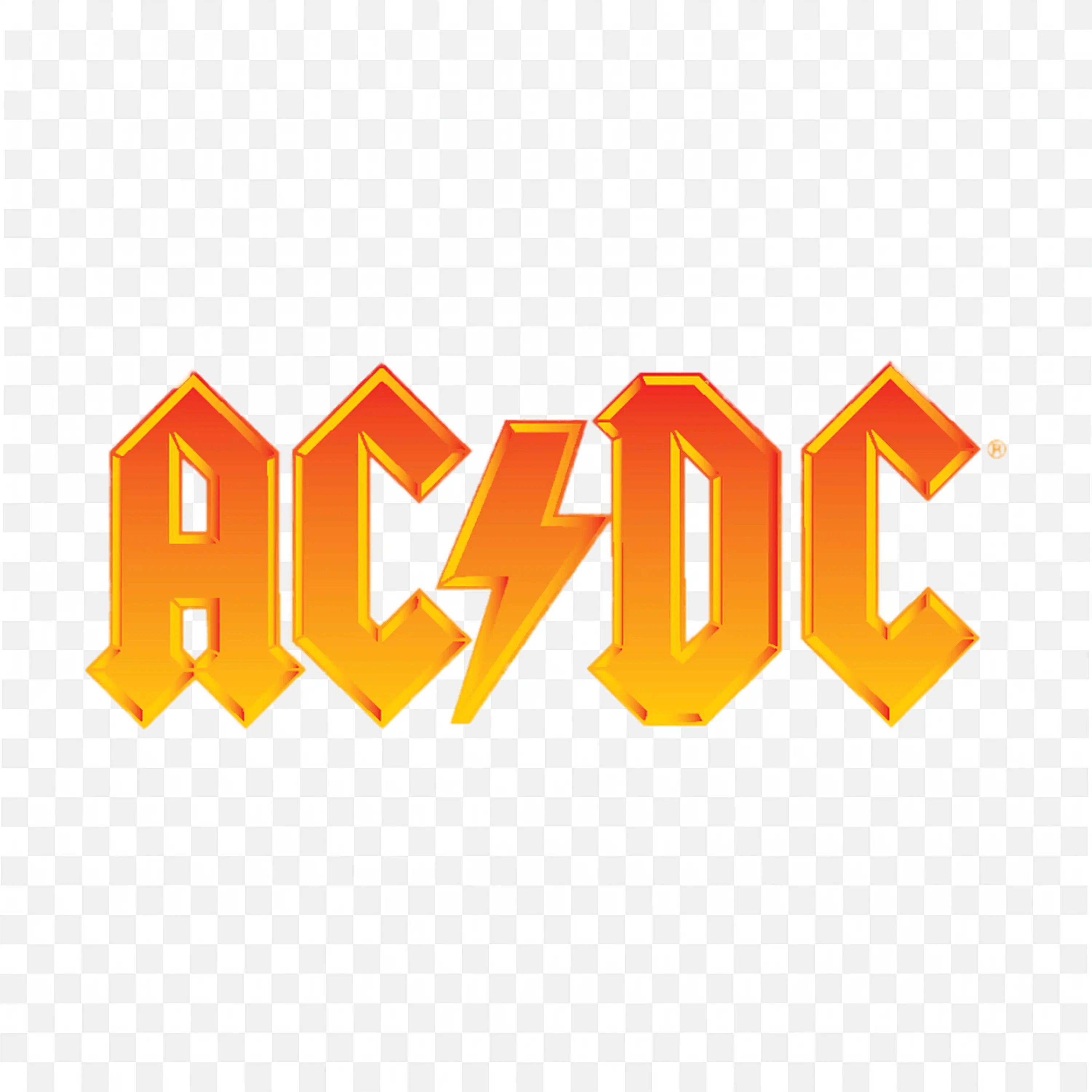 Iconic AC or DC Band Logo with Lightning Bolt free PNG Logo