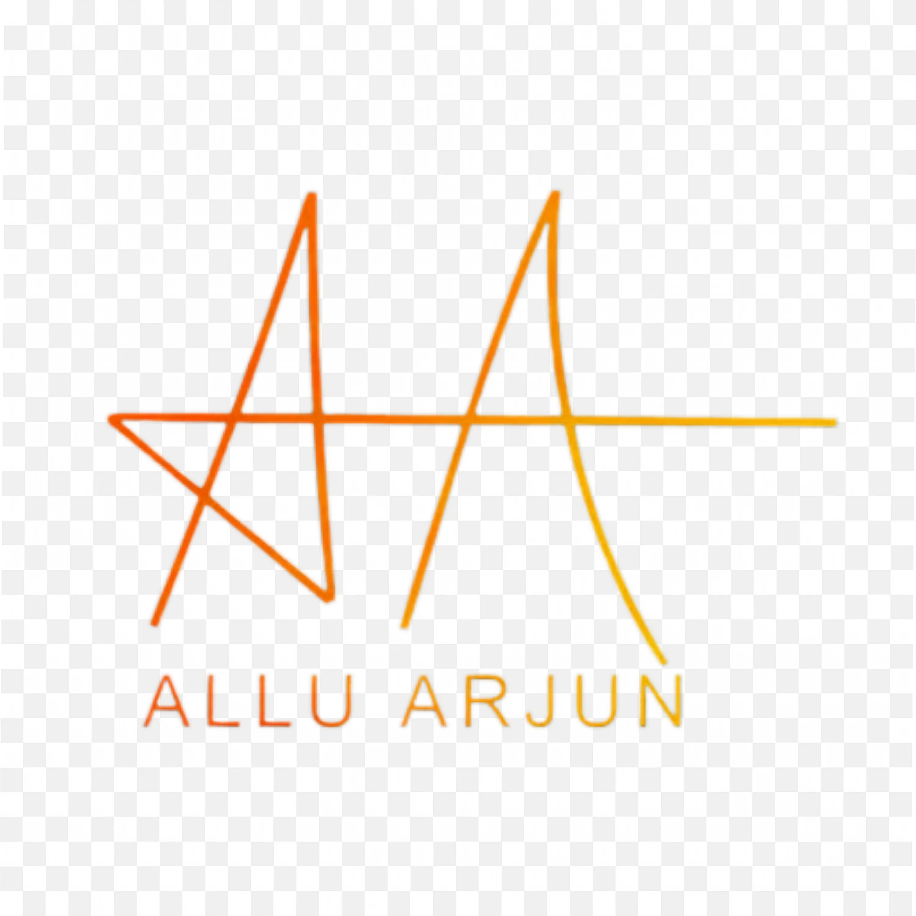 Indian Film Actor Allu Arjun Signature Logo PNG download