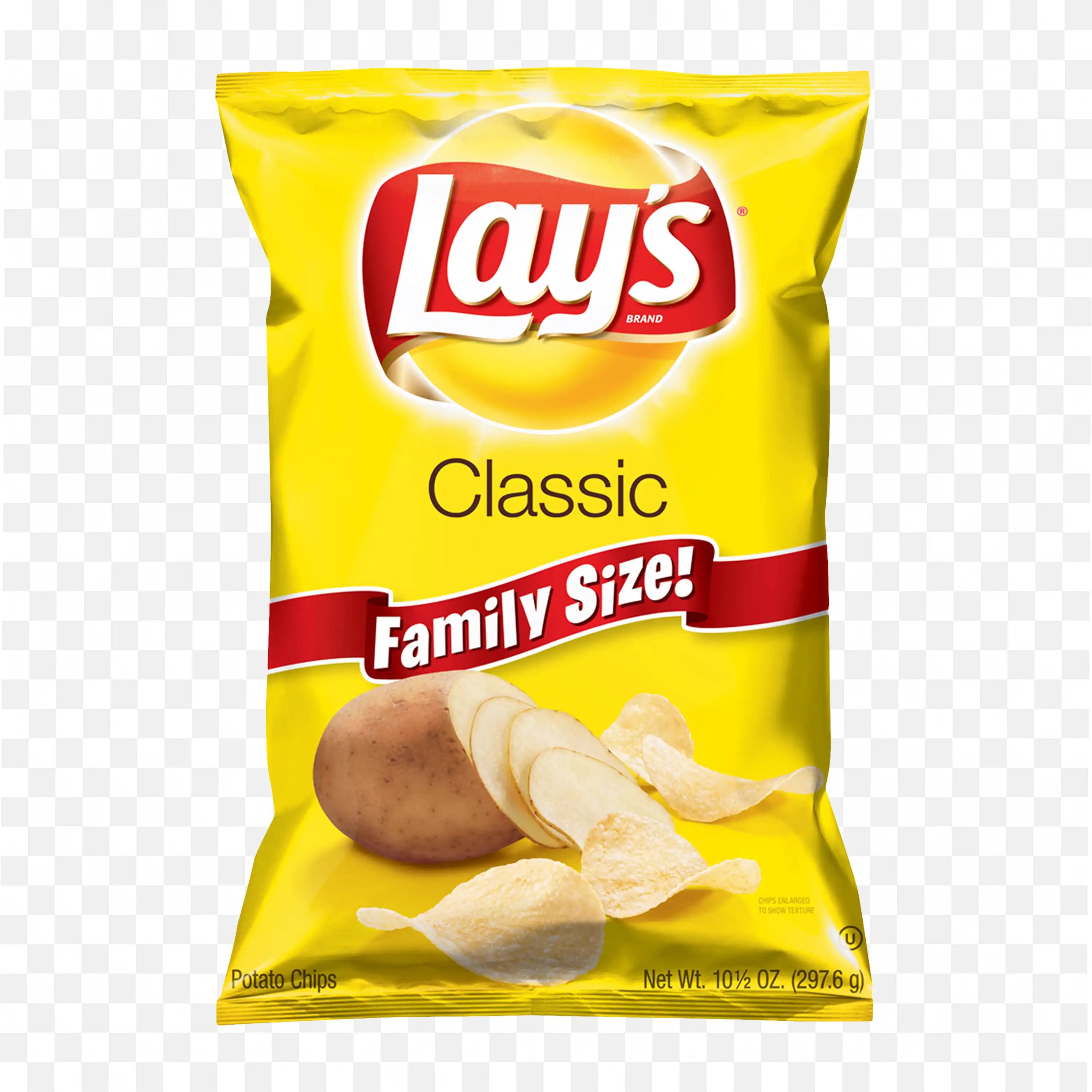 Lays Classic Family Size Potato Chips Yellow Snack Pack