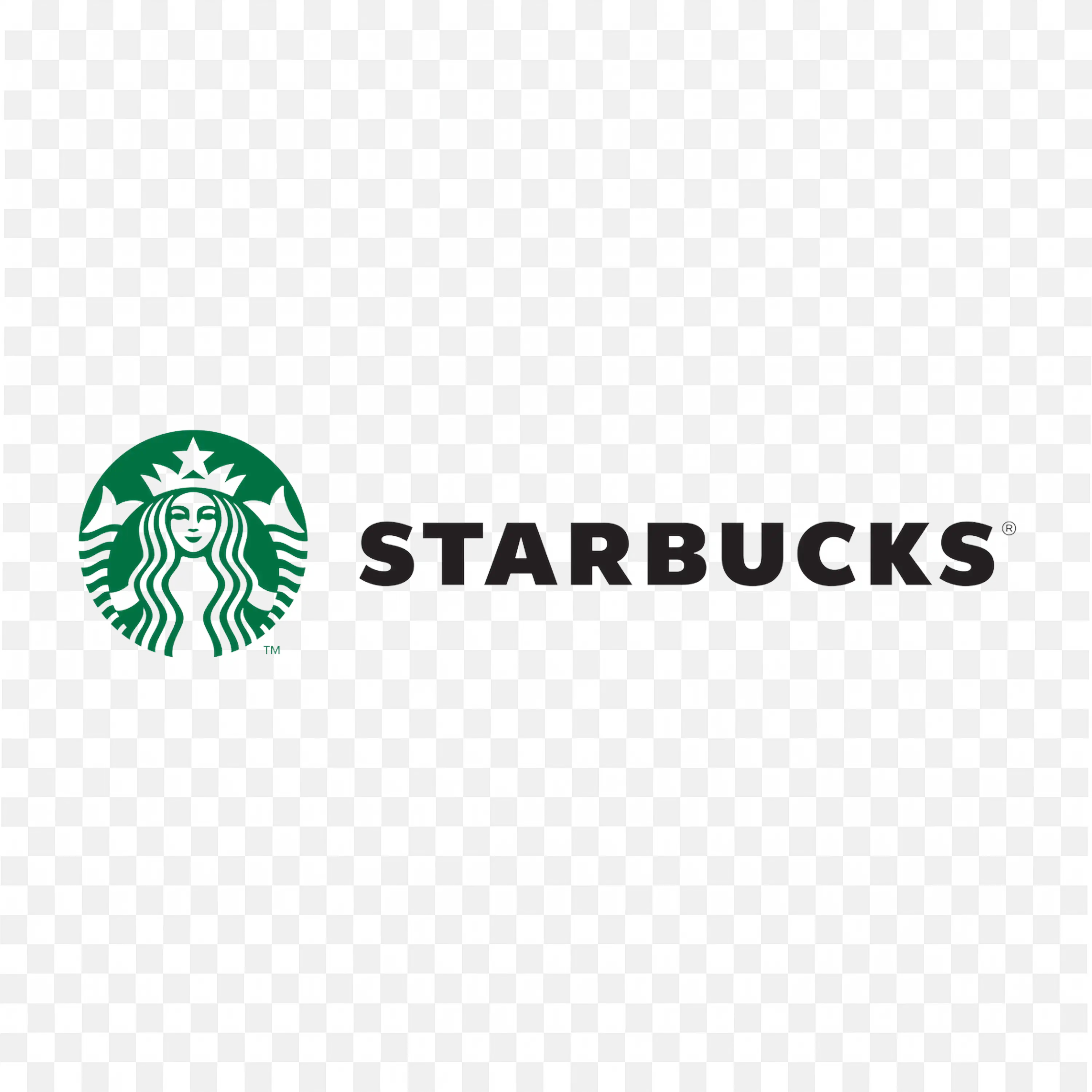 Modern Starbucks Logo with Black Wordmark and Siren Icon