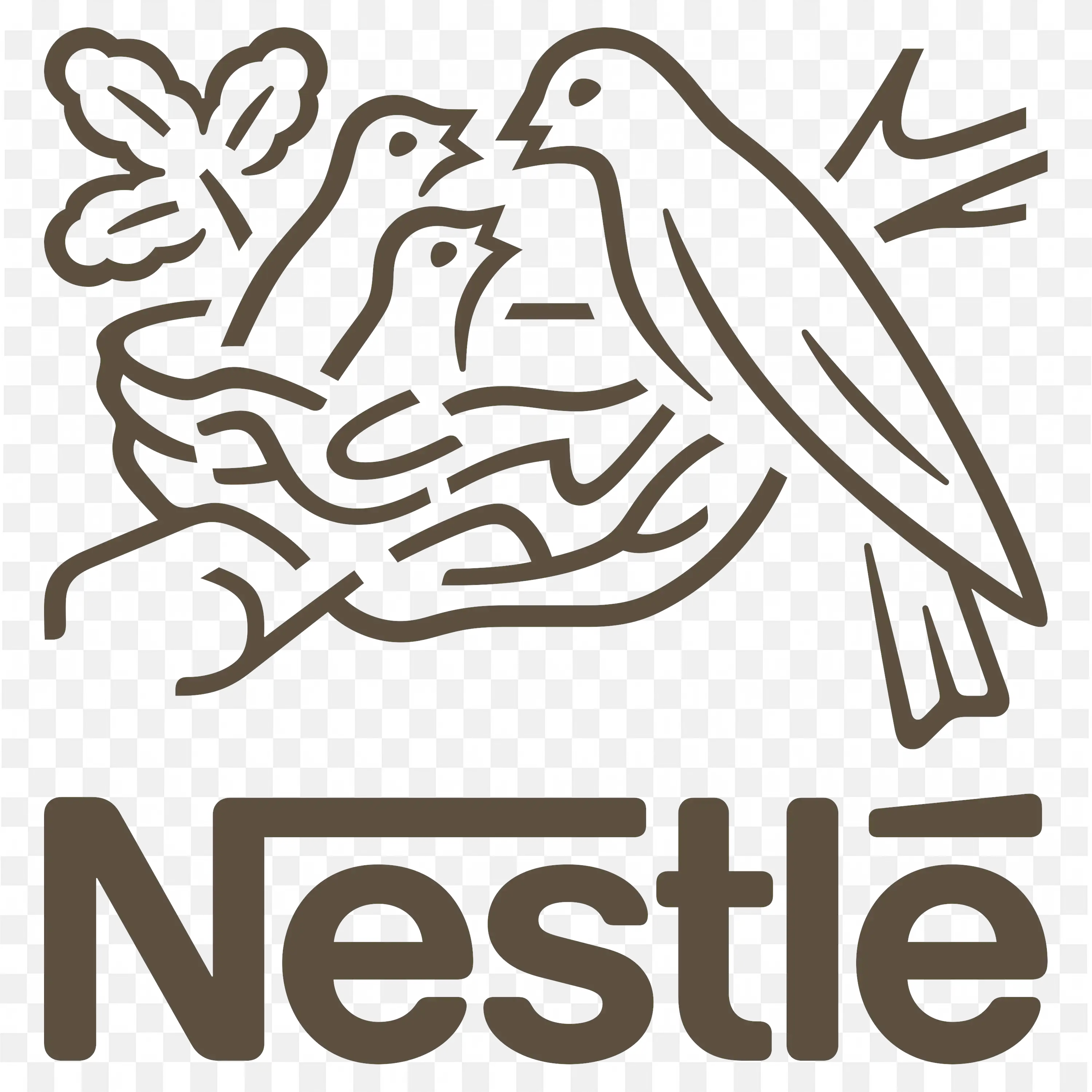 Nestle Logo an Food Company with Bird Nest and Text PNG