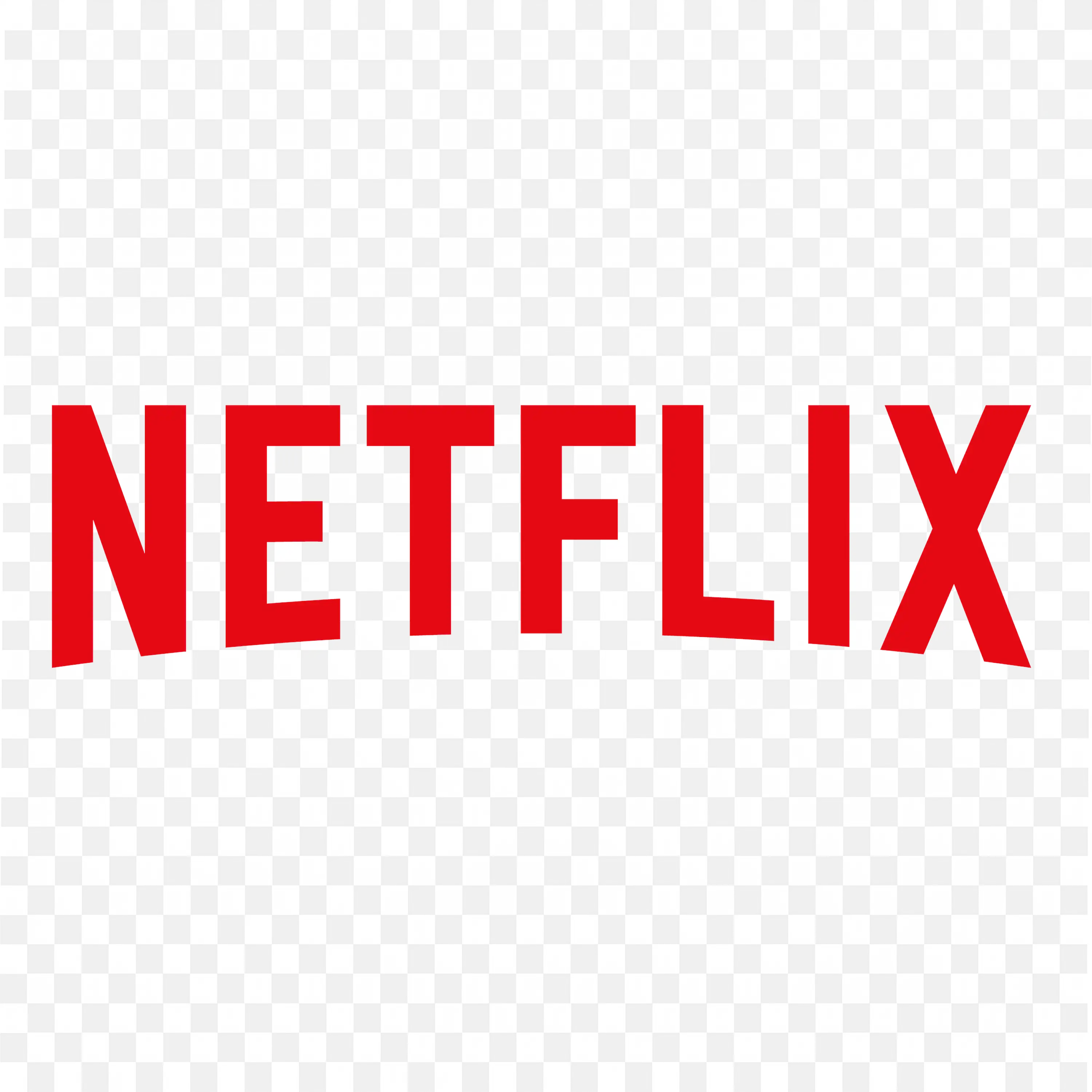 Netflix Logo in Bold Red Text on Transparent Background