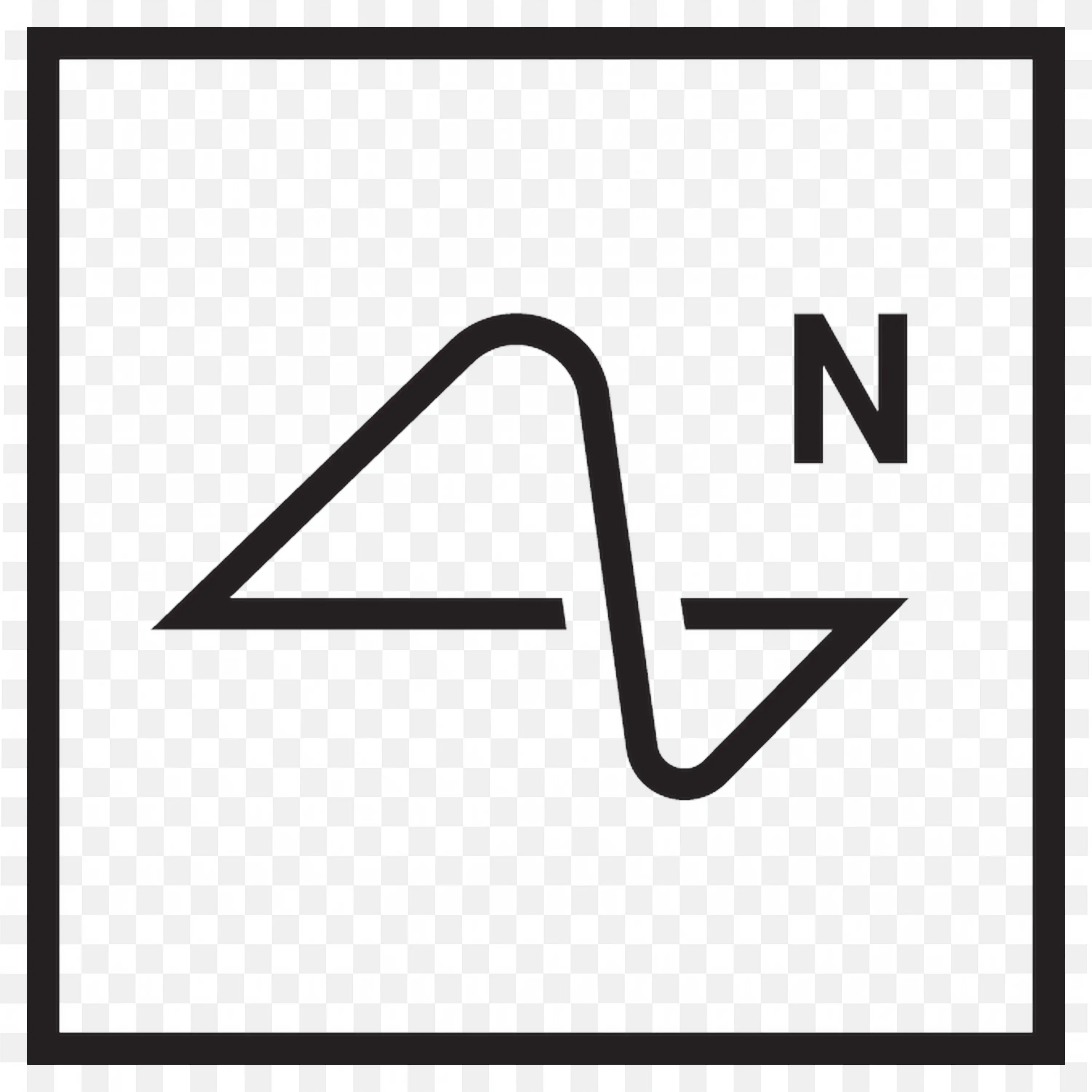 Neuralink Logo with abstract arrow capital N Letter PNG free