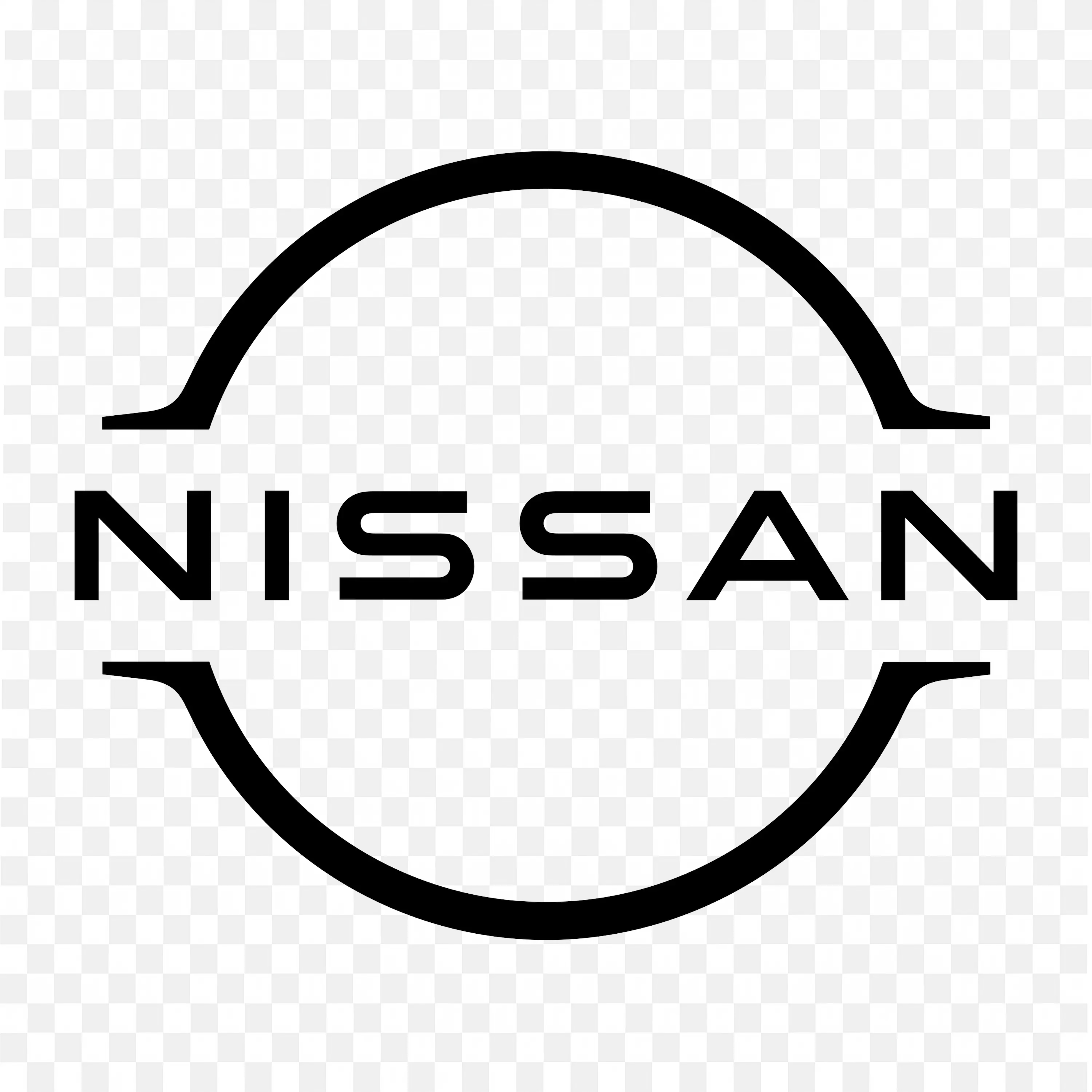 Nissan Minimal Logo with Black Line Art free PNG download