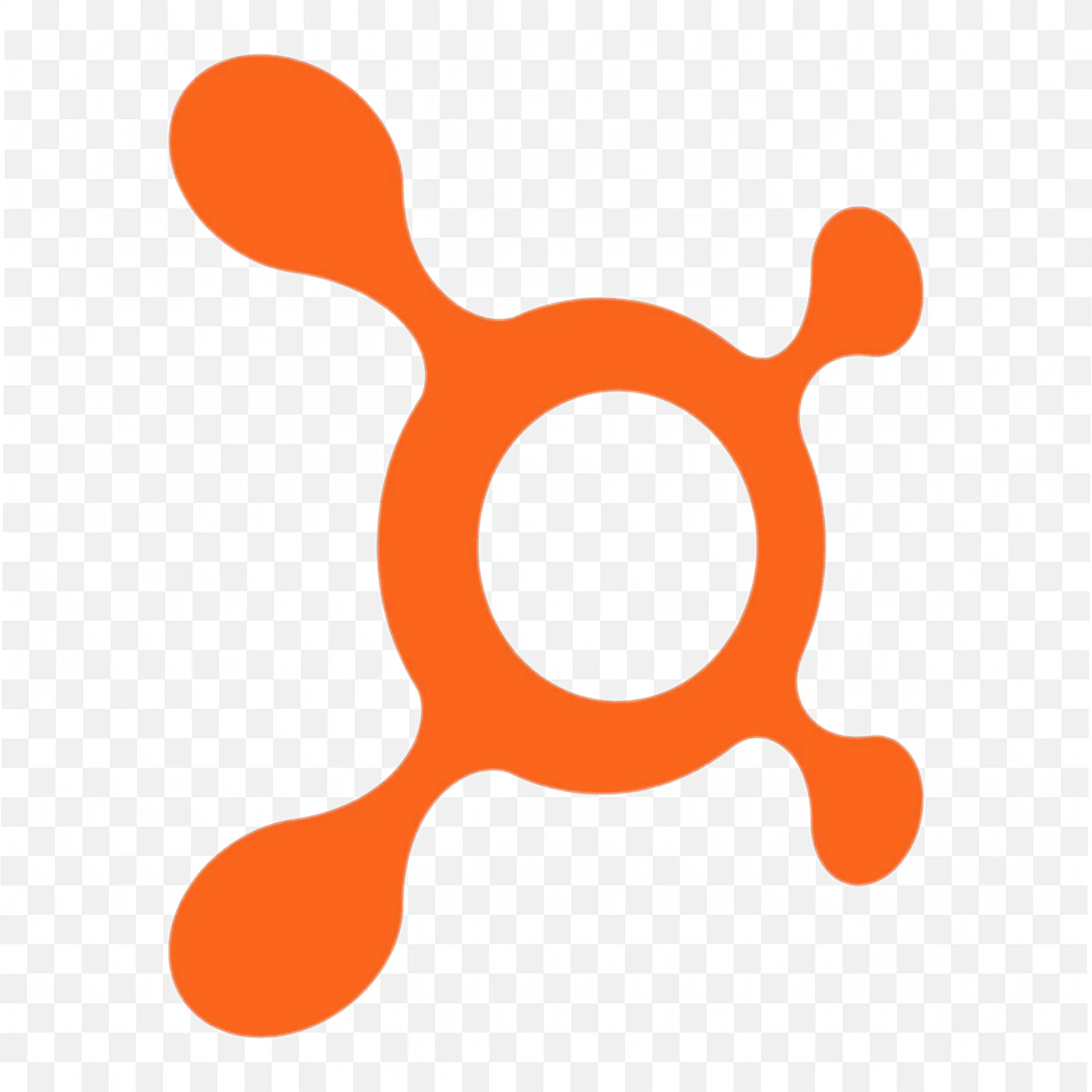 Orangetheory Fitness Icon in Bright Orange Molecule Shape