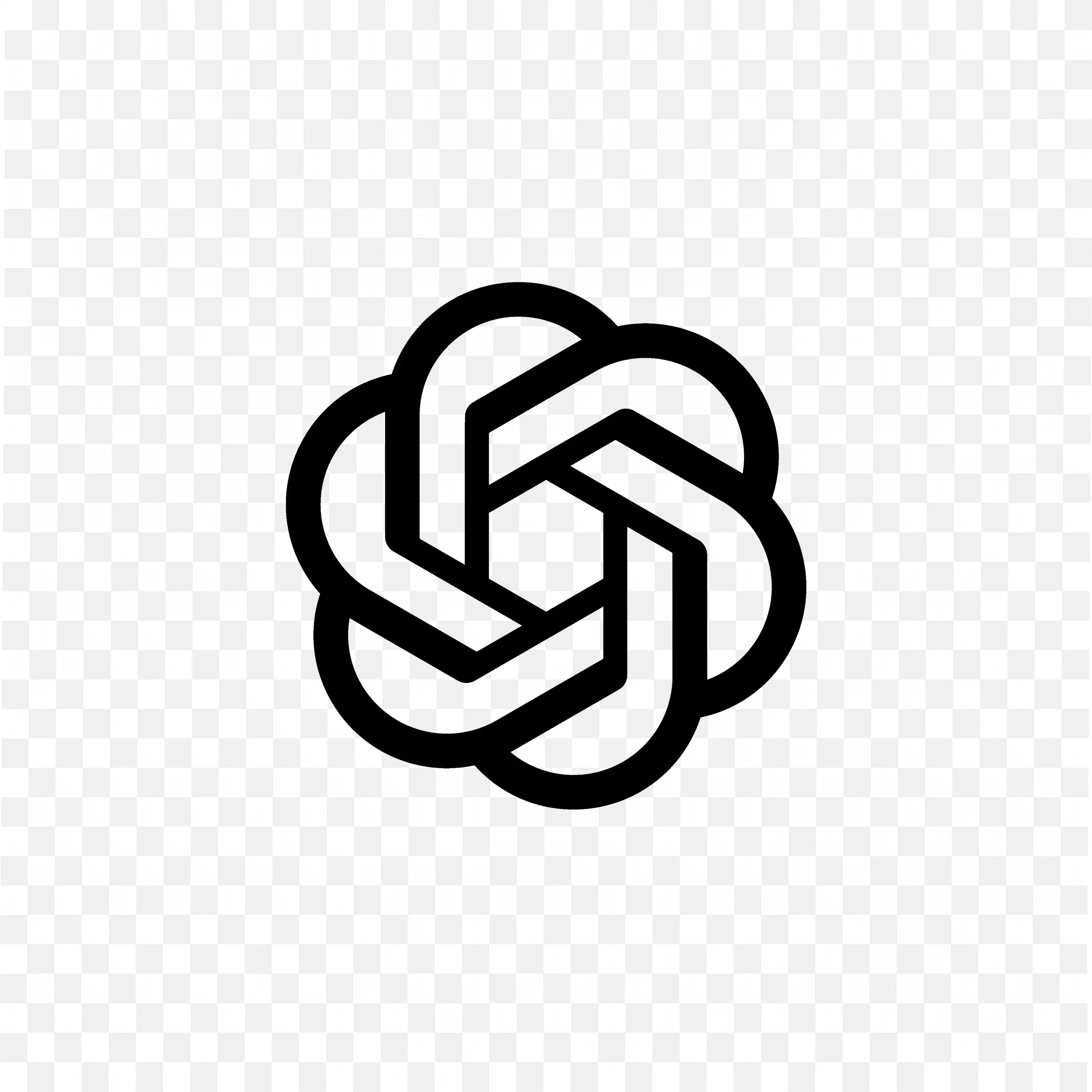 Outlined Black ChatGPT a Simple Design Logo PNG free