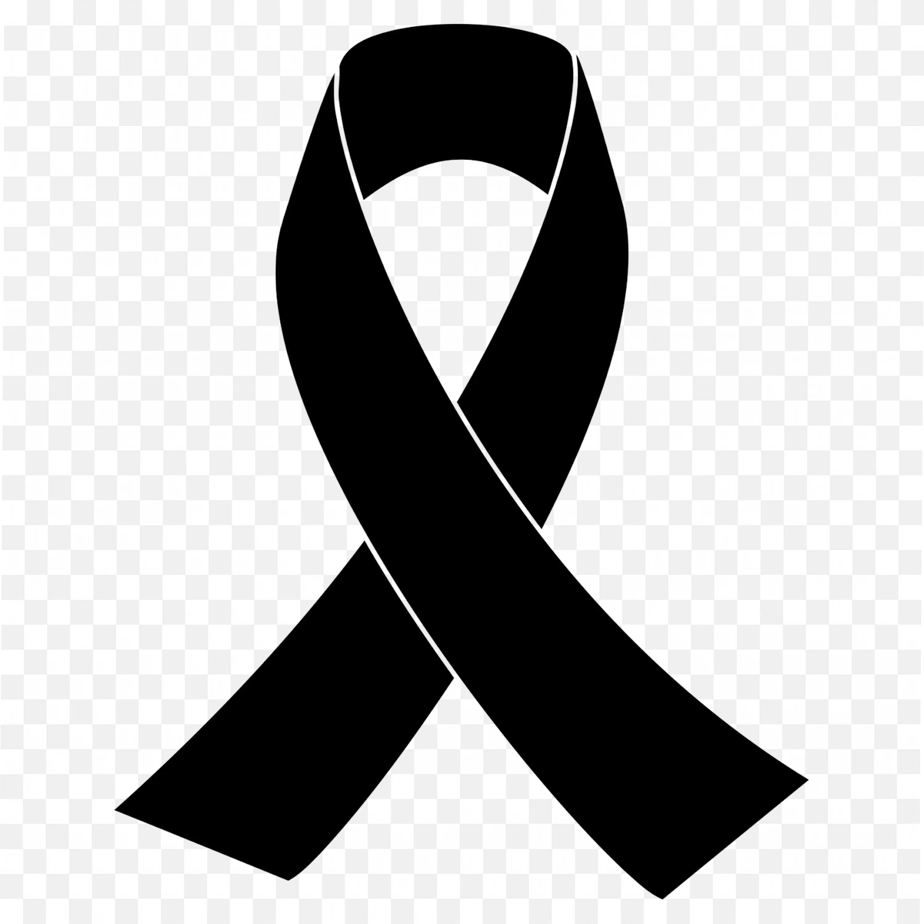 Remembrance Black Ribbon Symbol PNG for free download