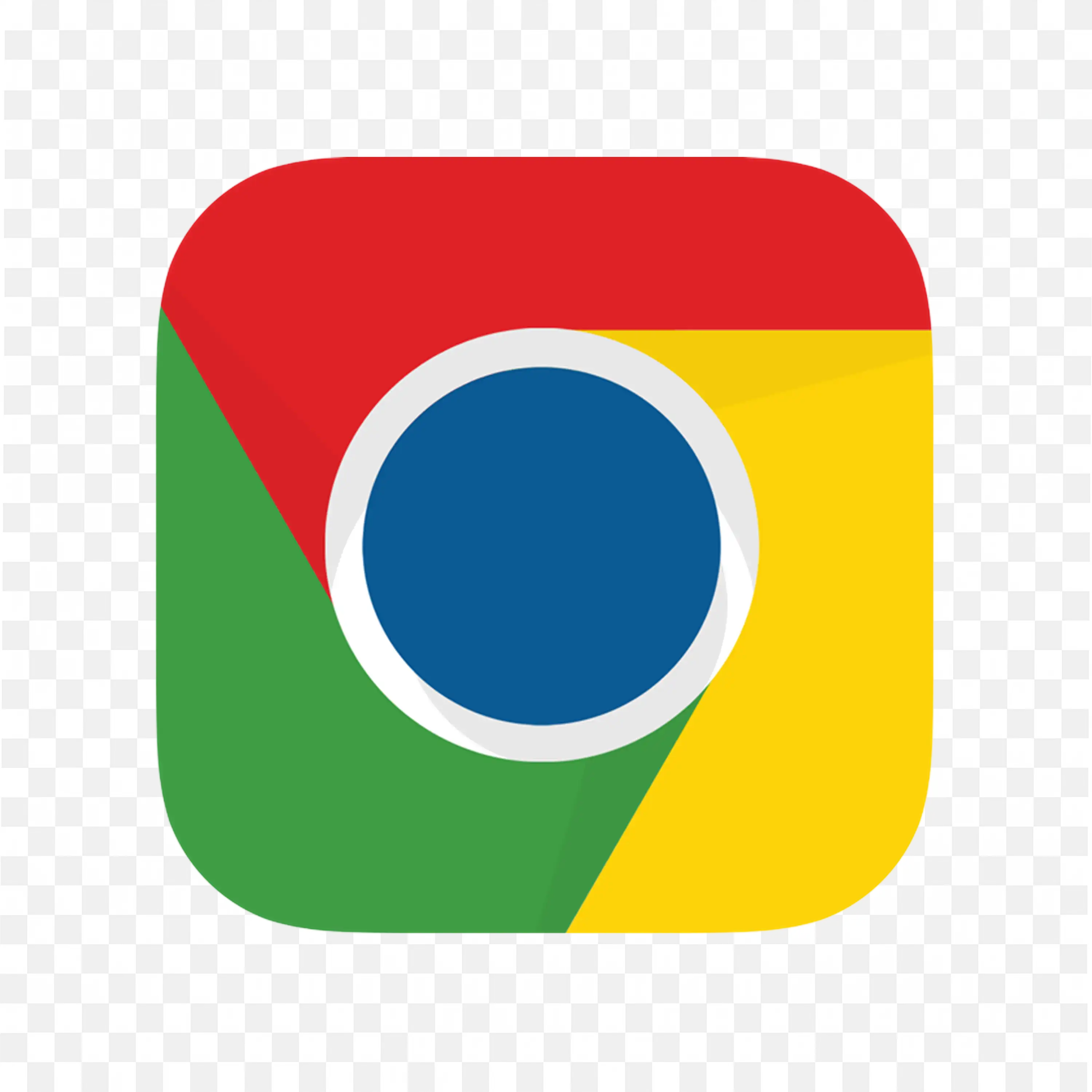 Rounded Square Chrome Logo for Mobile and Tablet PNG free