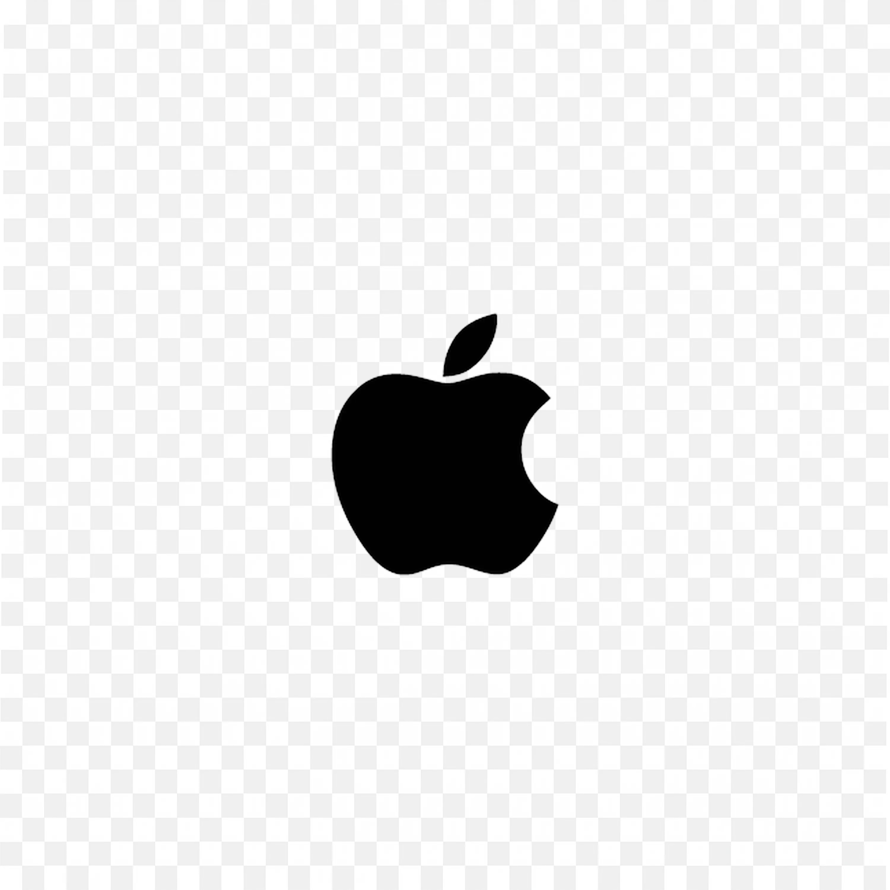 Small black Apple logo with smooth edges design free PNG