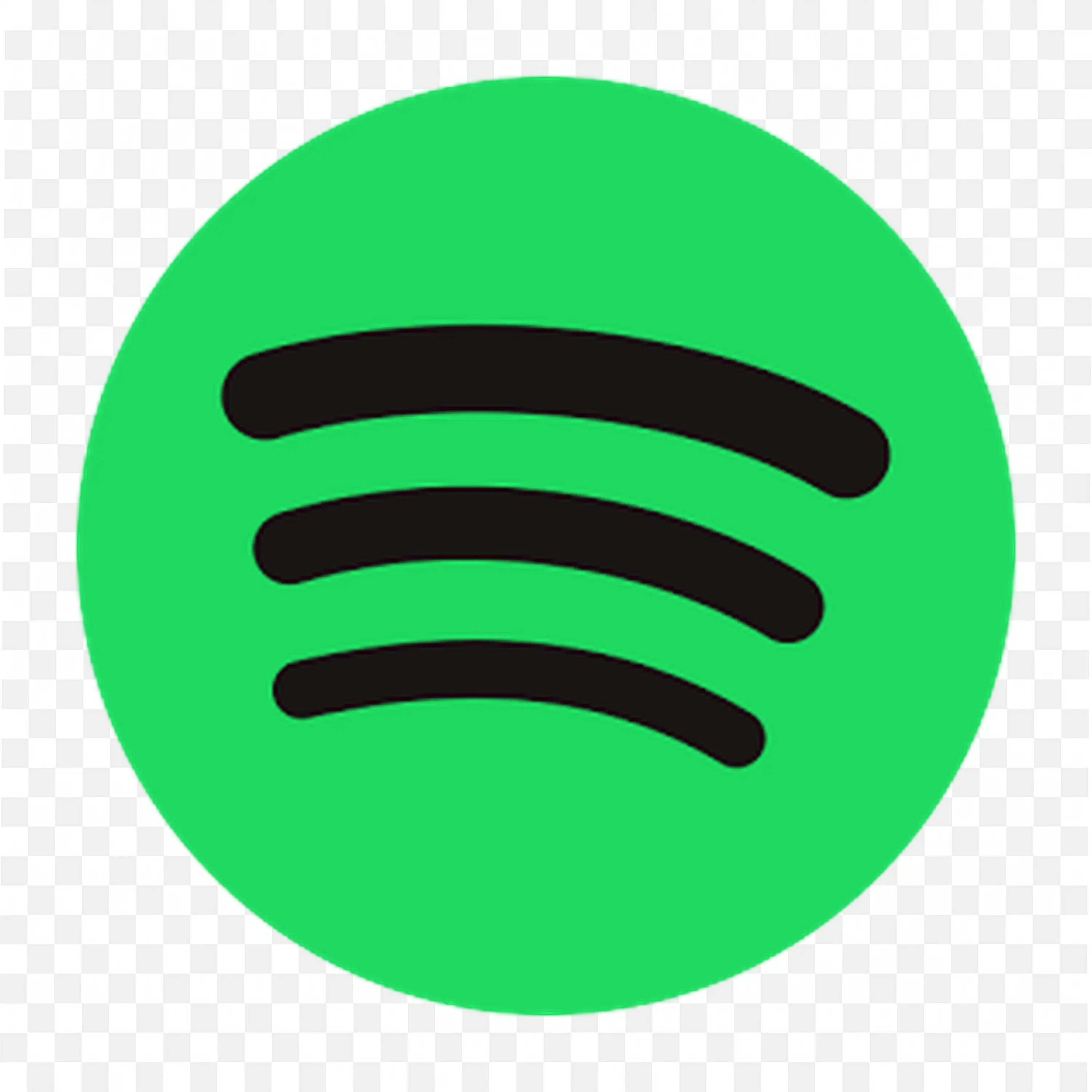 Spotify Logo with Green Circle and Black Sound Waves PNG