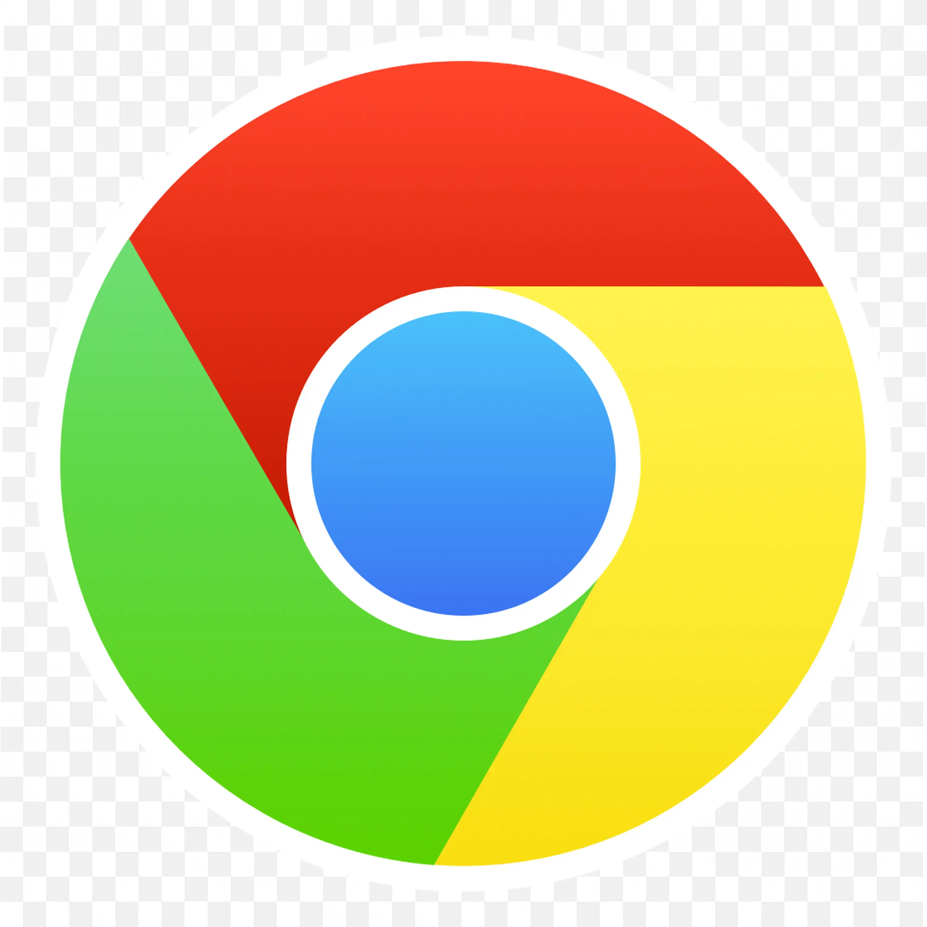 Standard Google Chrome Logo with white Circular Design