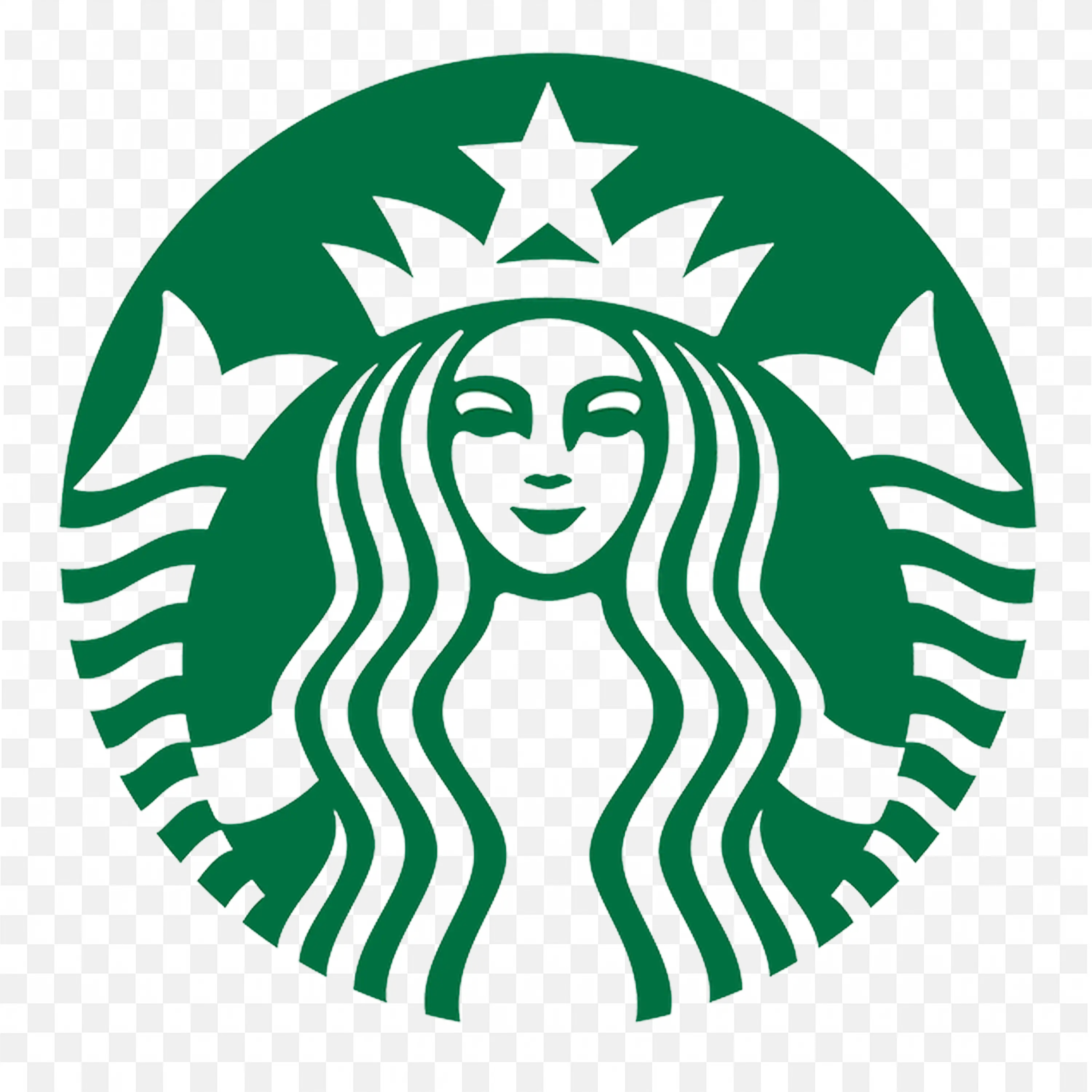 Starbucks Logo with Green Siren with No Outer Text PNG