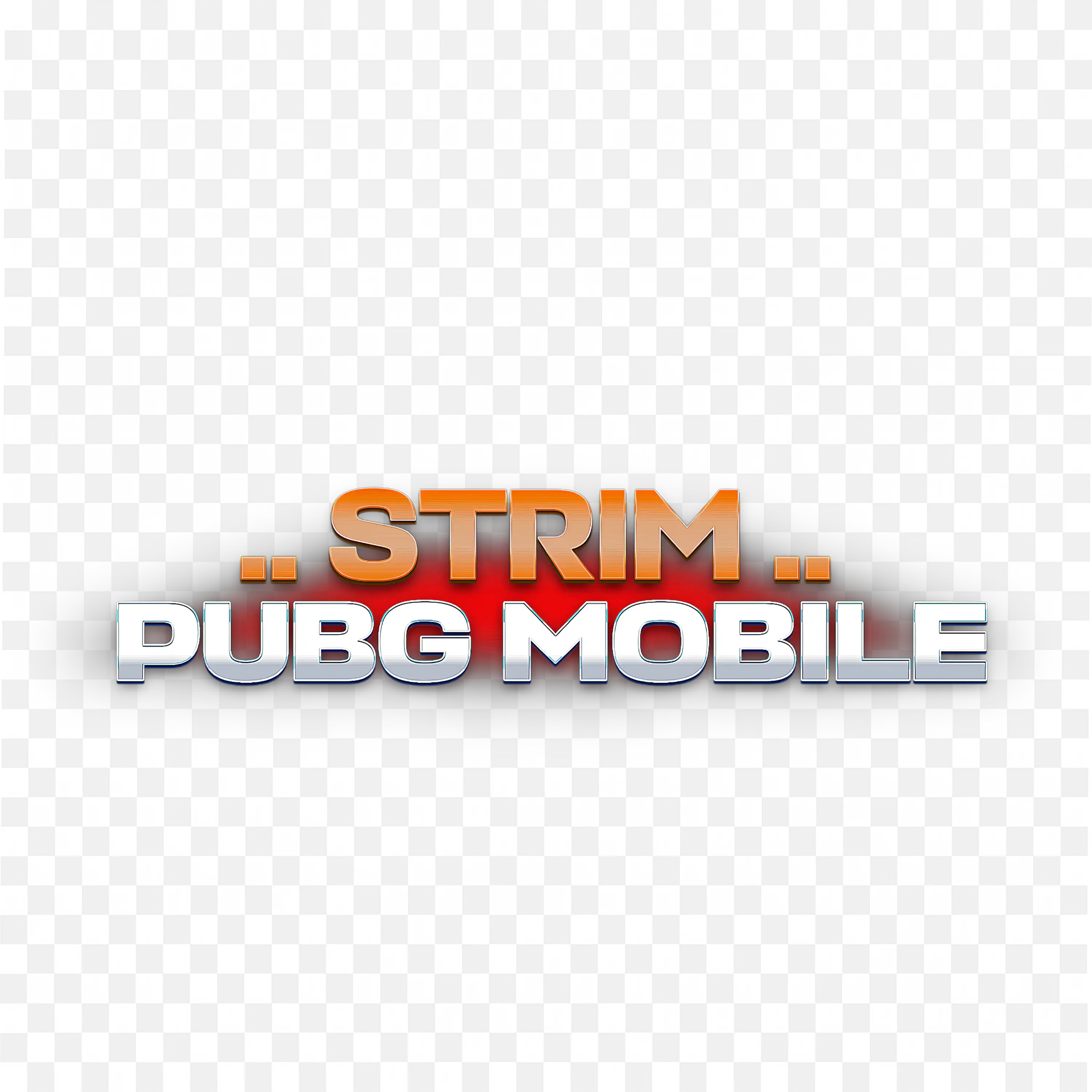 Strim PUBG Mobile logo text with orange and white gradient
