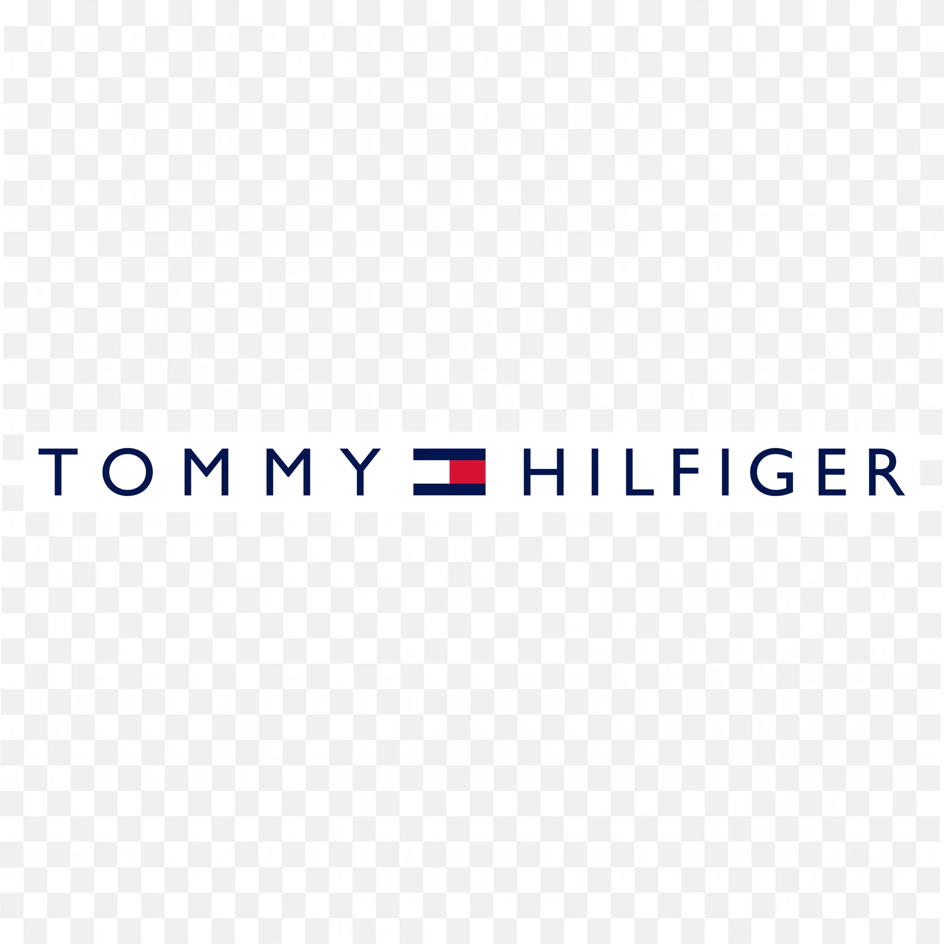 Tommy Hilfiger Horizontal Logo with Flag and white Backdrop