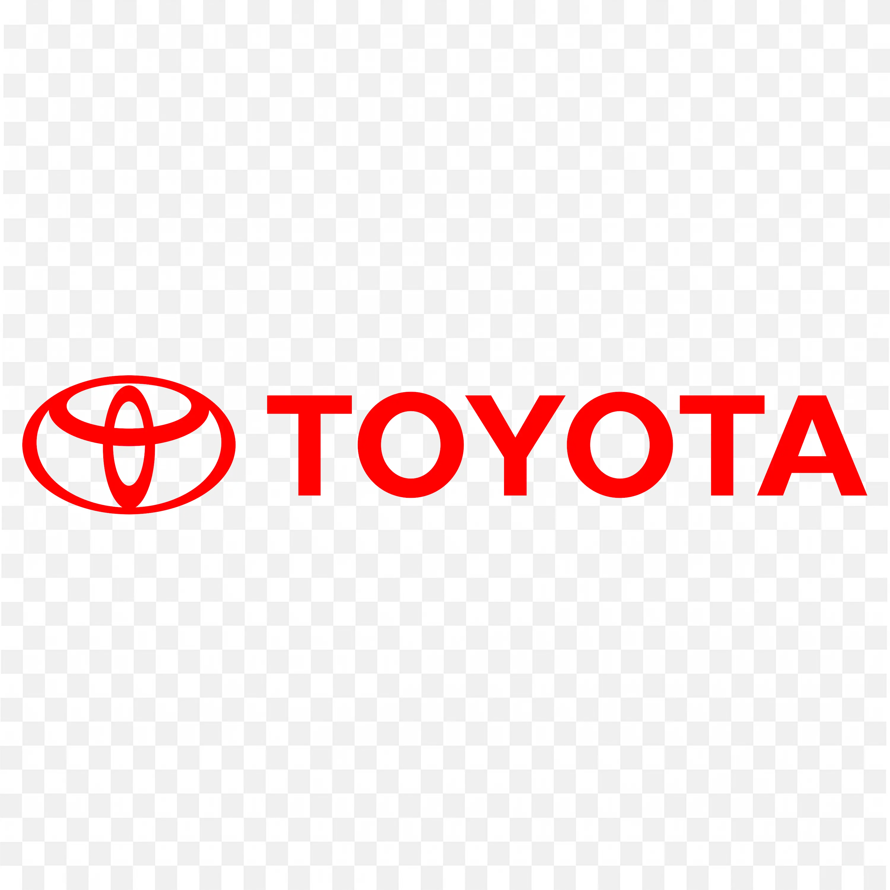 Toyota Logo with Red Icon and Horizontal Bold Text PNG