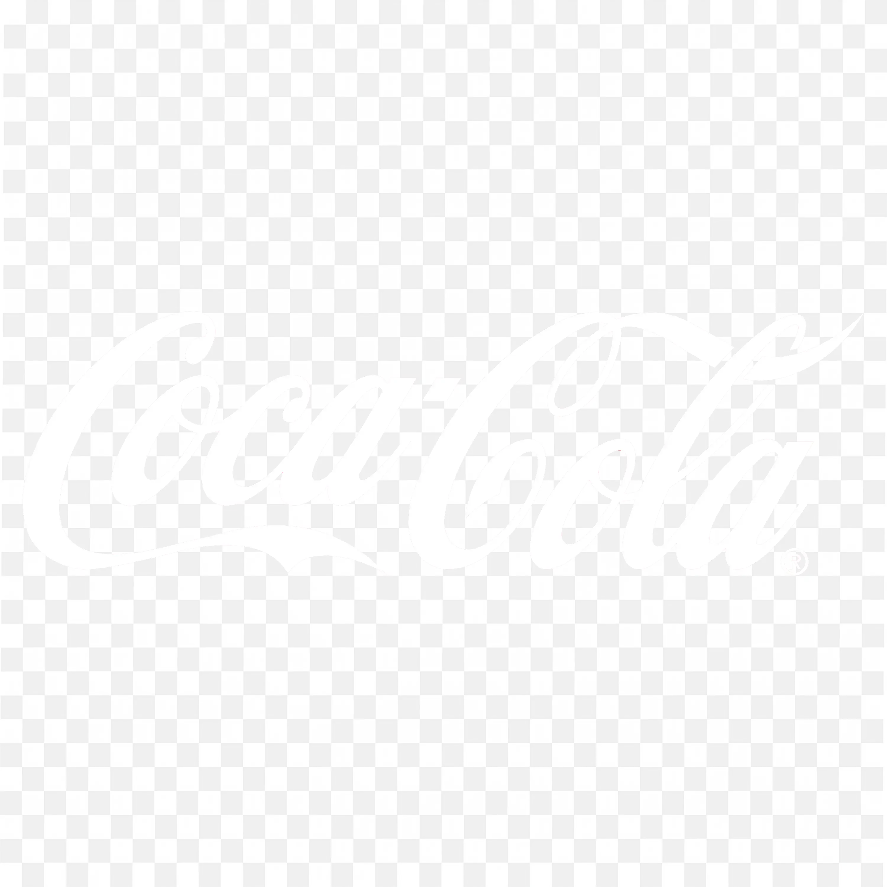 Transparent White text CocaCola Logo PNG download for free