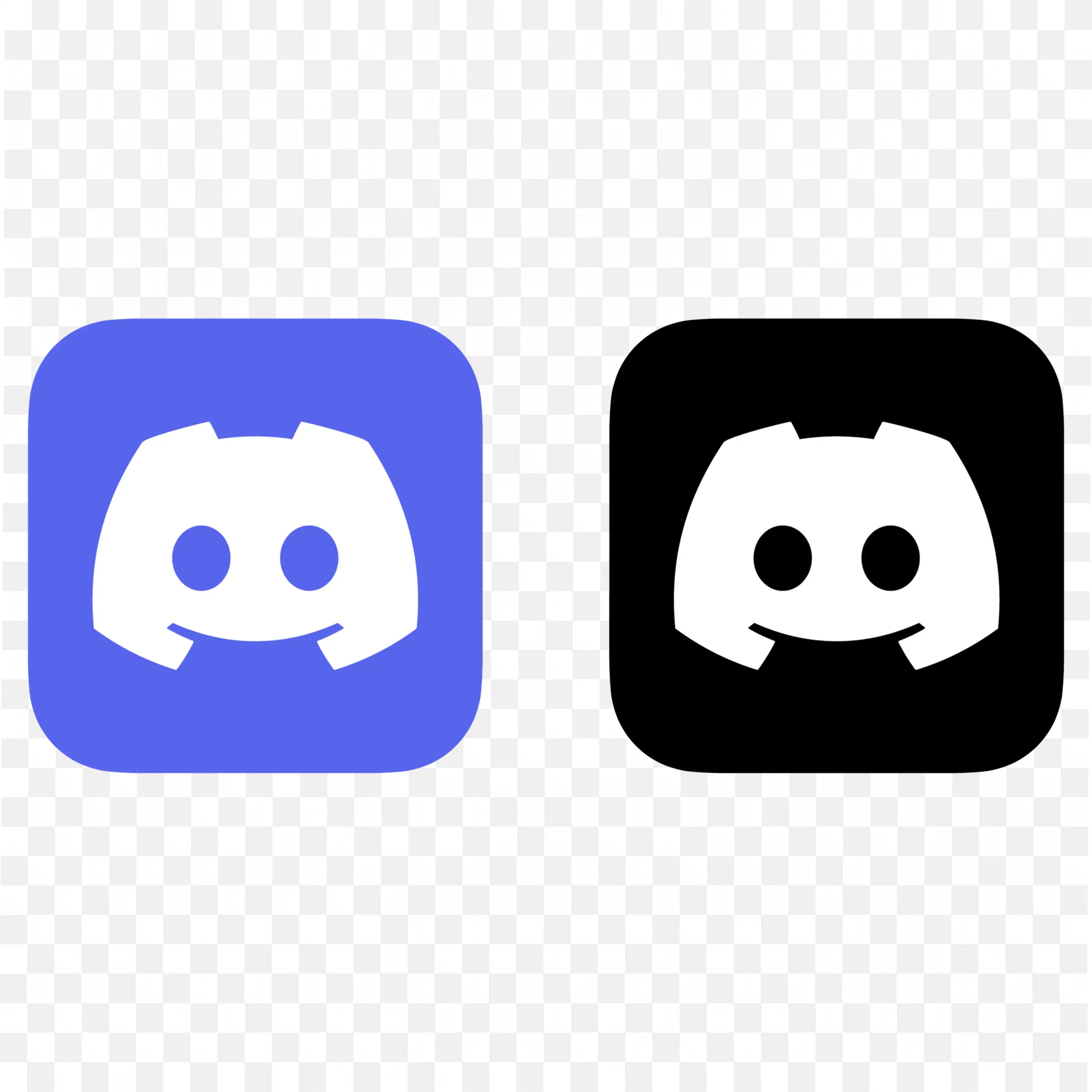 Two Discord with Blue and Black Background Icons Logo PNG