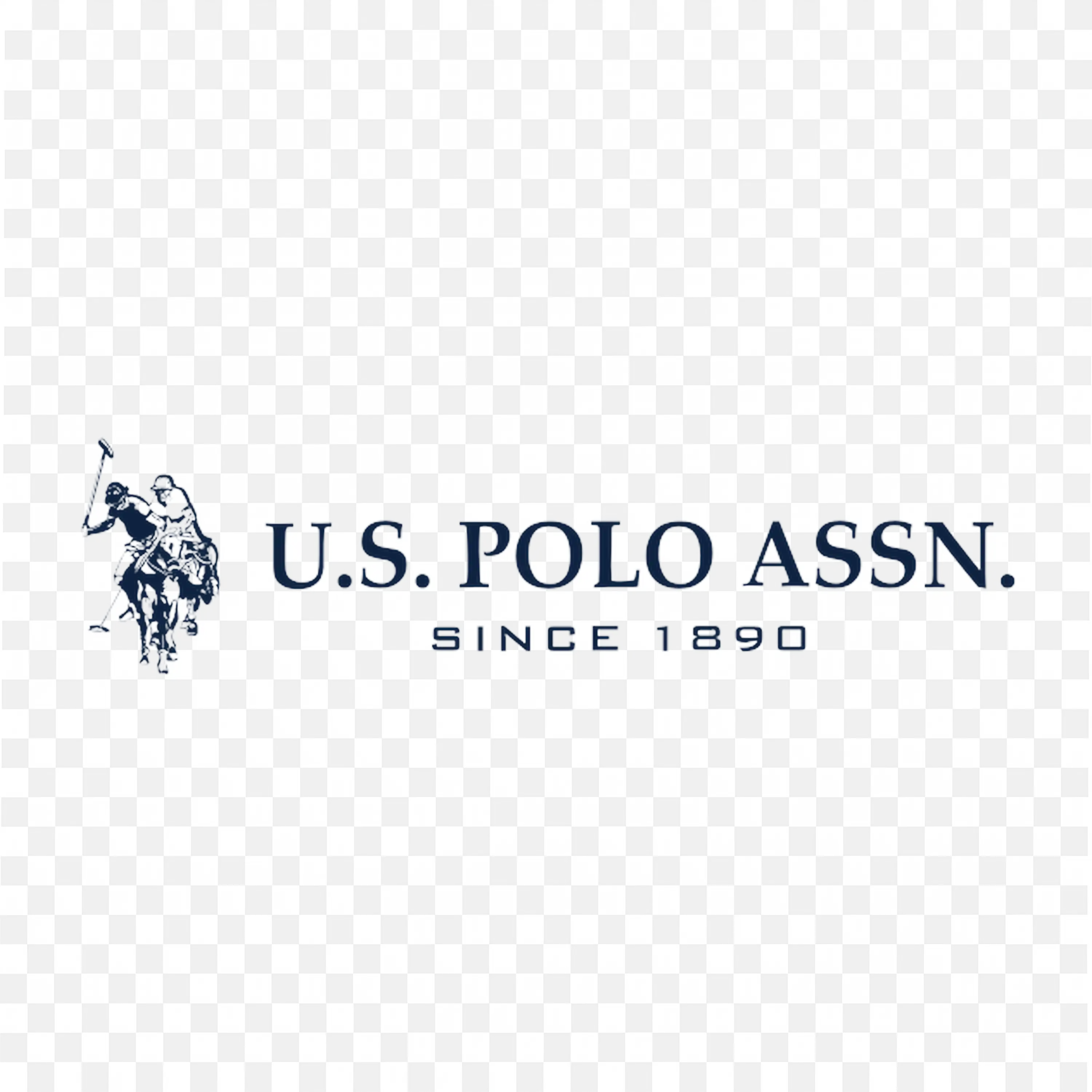 U S Polo Assn Logo with Blue Riders and Blue Wordmark PNG