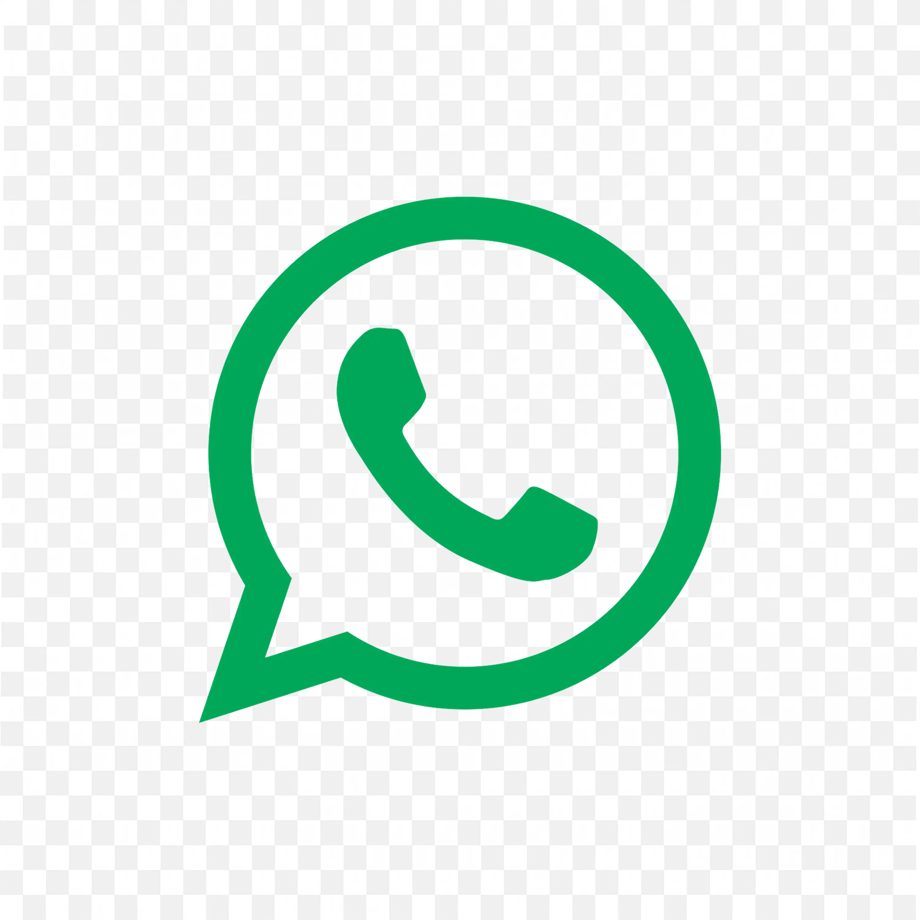 WhatsApp Icon in Green Circle PNG image for free download