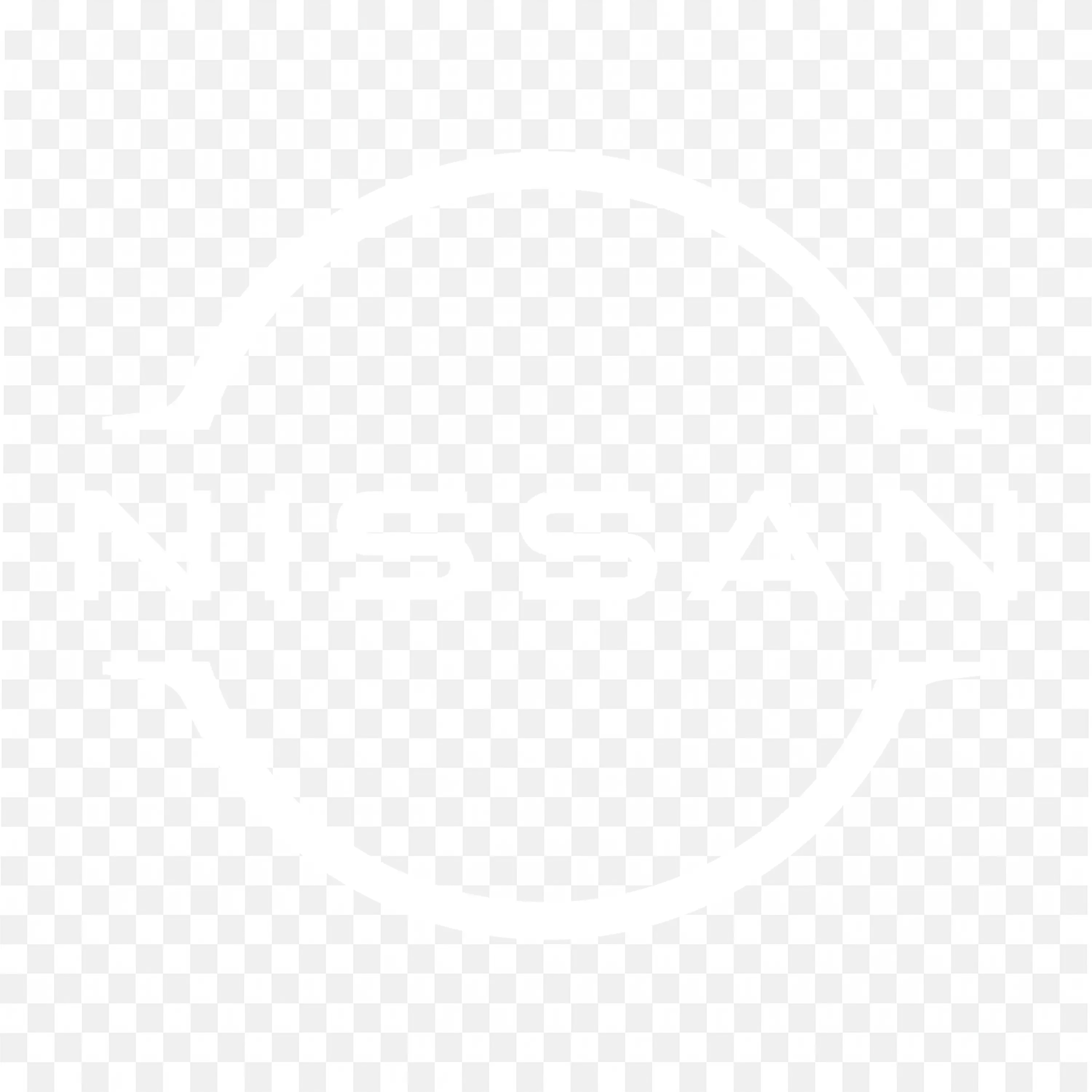 White Text on White Background Nissan Brand Logo PNG free