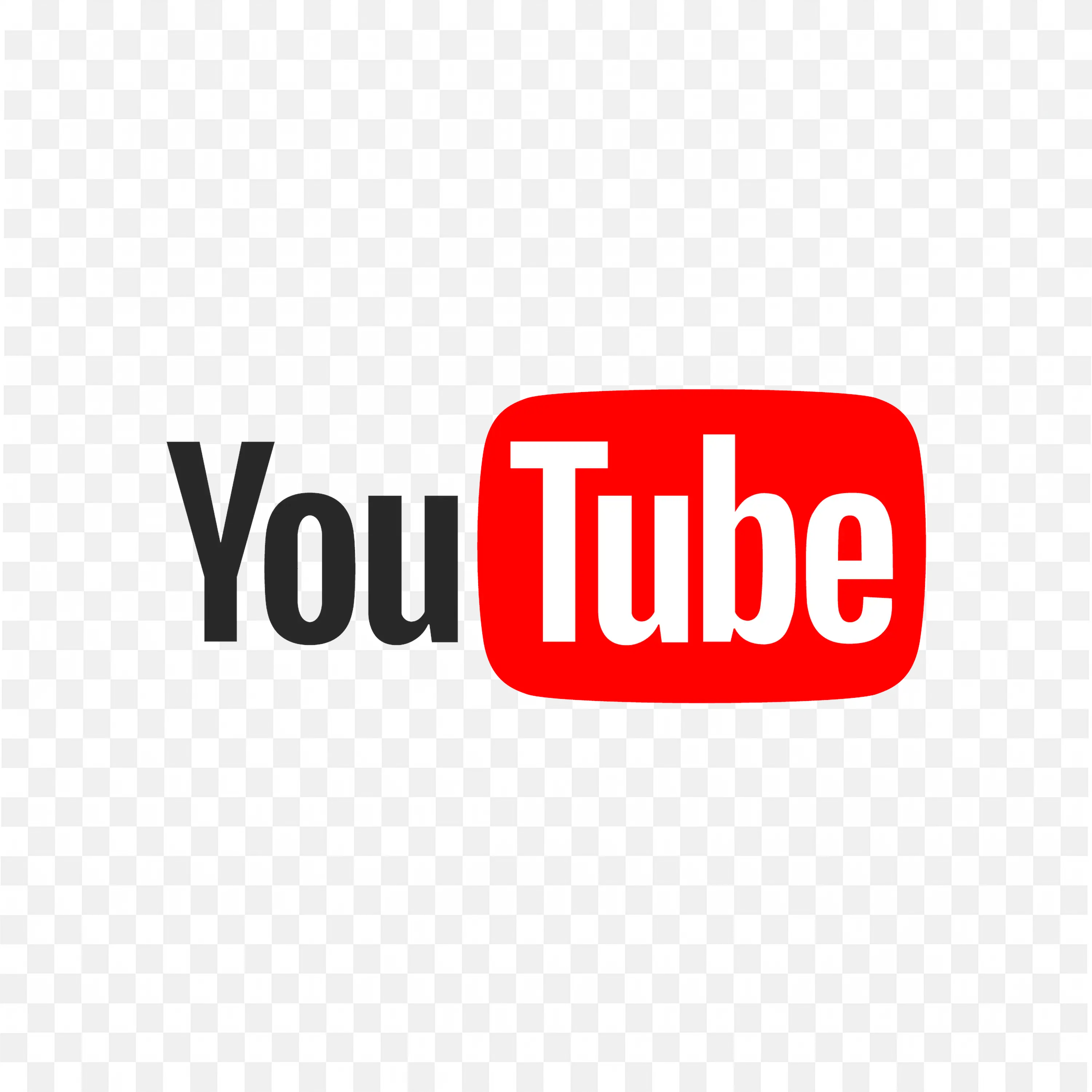 YouTube Logo in Black and Red Wordmark free PNG download