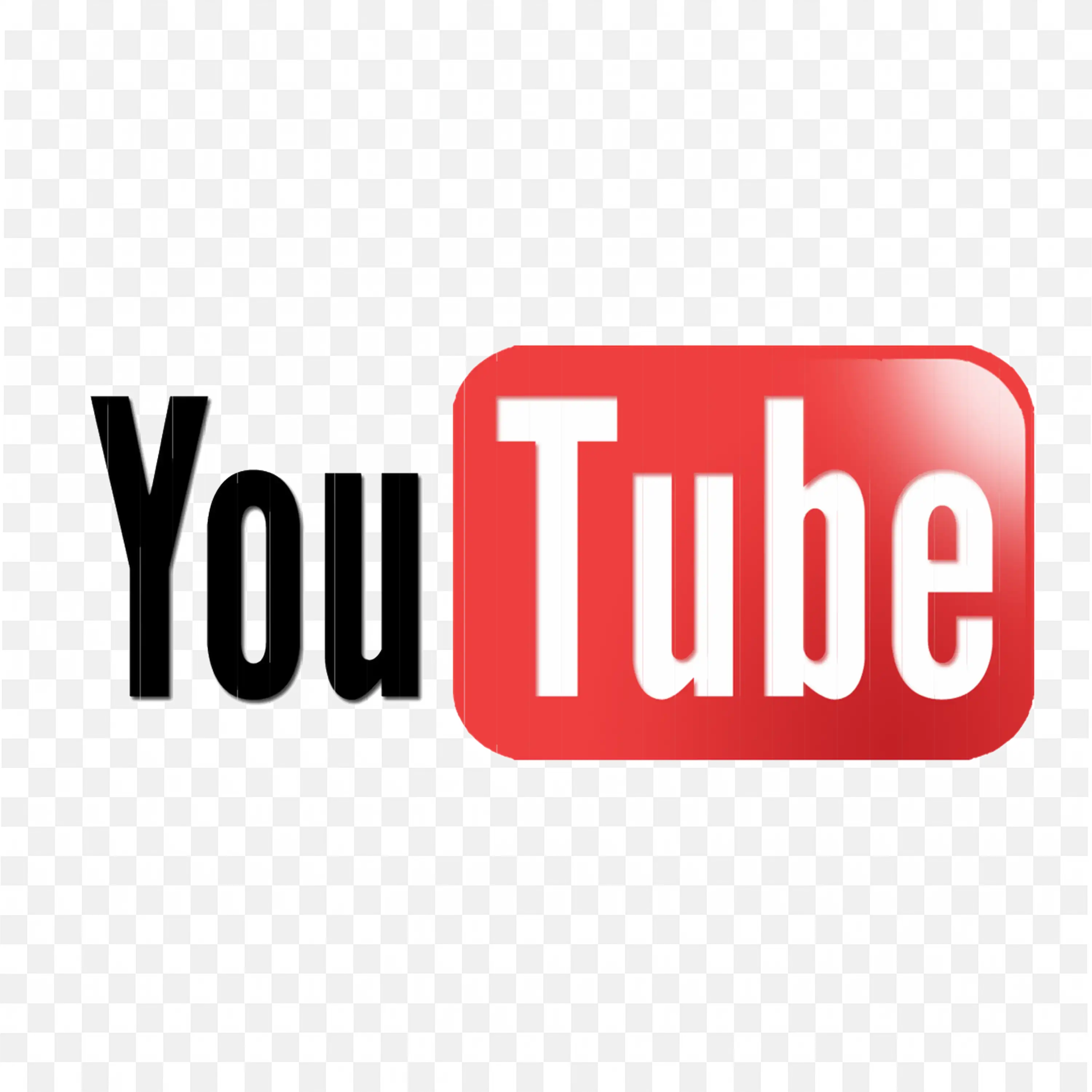 YouTube Logo with Bold Black and Red Text Design PNG free