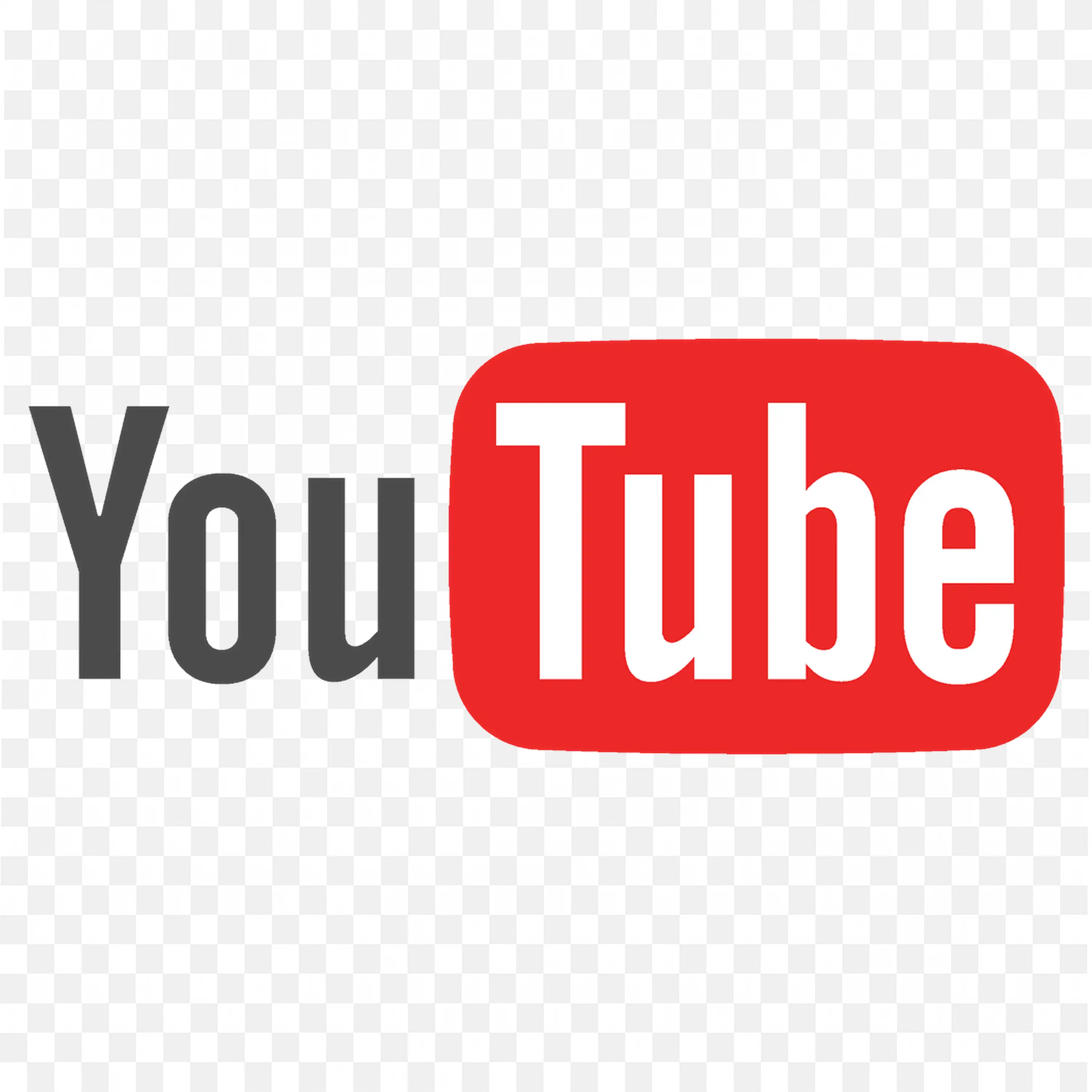 YouTube Logo with Red Play Button and Text PNG for free