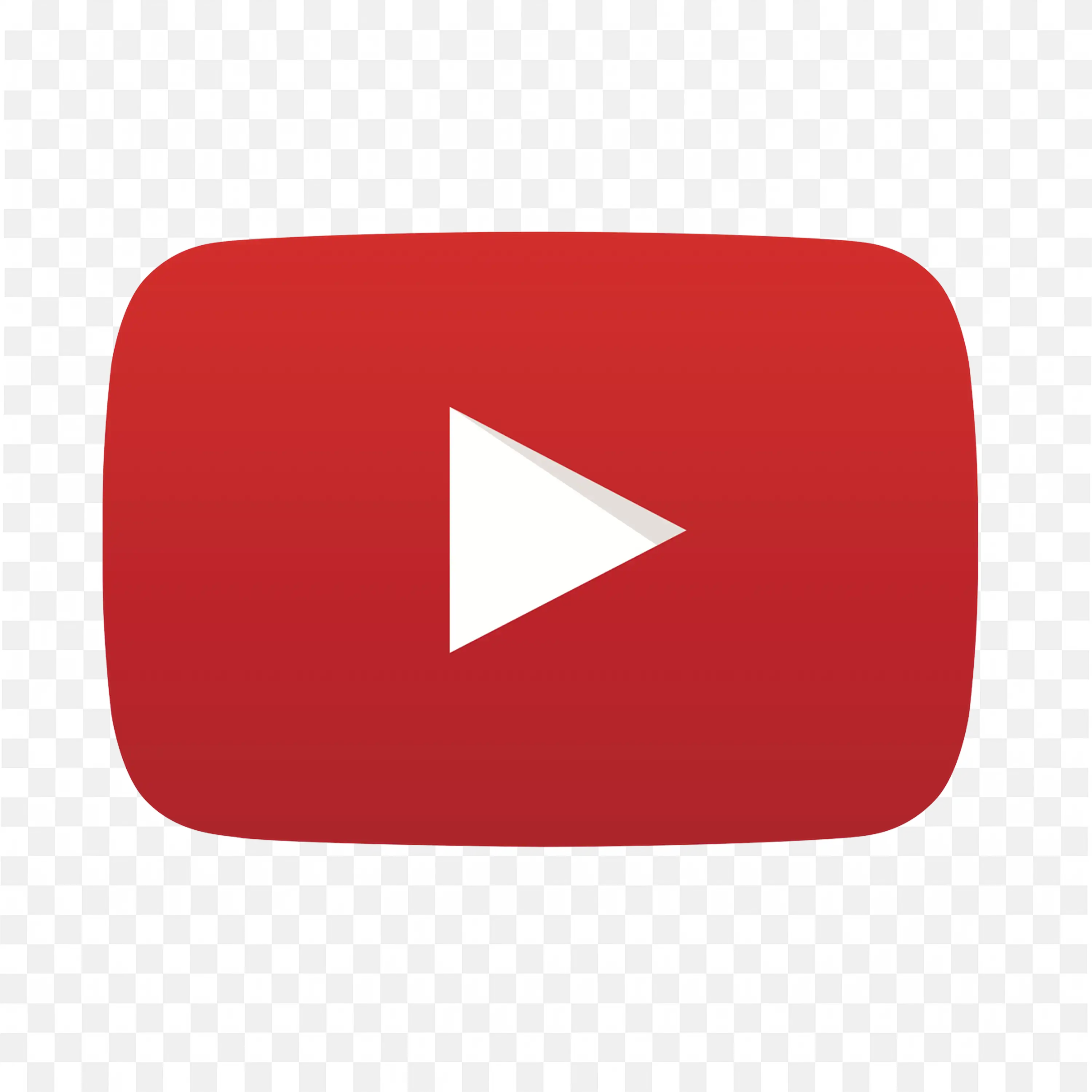 YouTube Play Button with Rounded Red Background Logo PNG