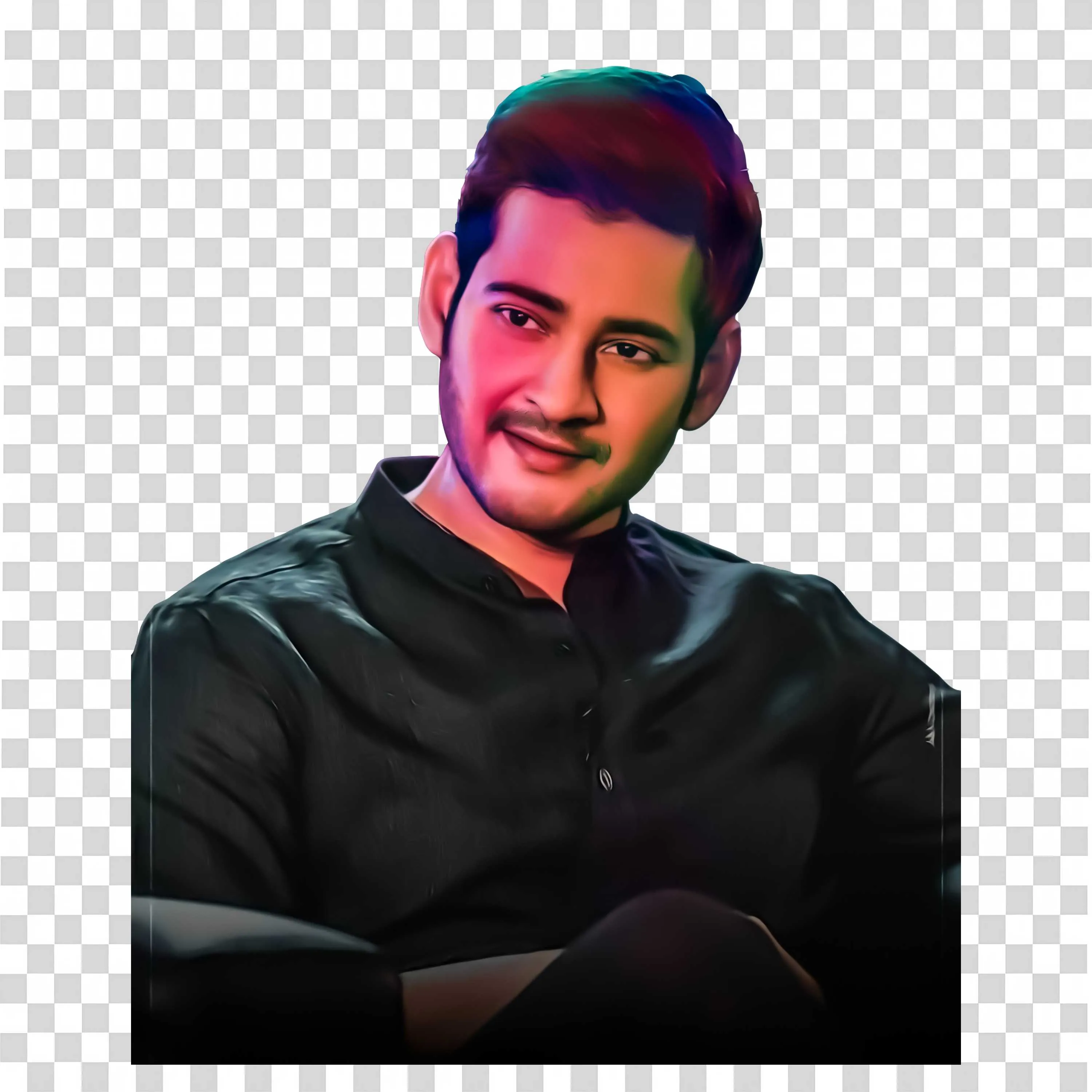 Mahesh Babu in Black Shirt with Relaxed and Charming Smile