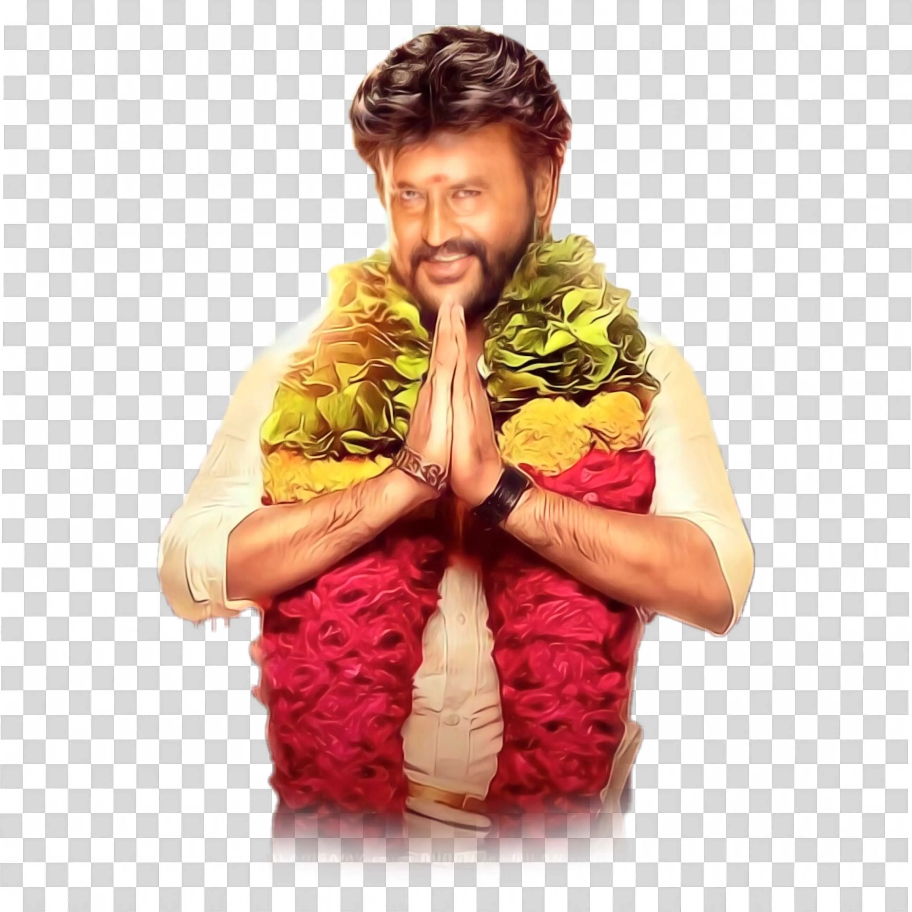 Rajinikanth Annaatthe Movie in Digital Painting Art PNG