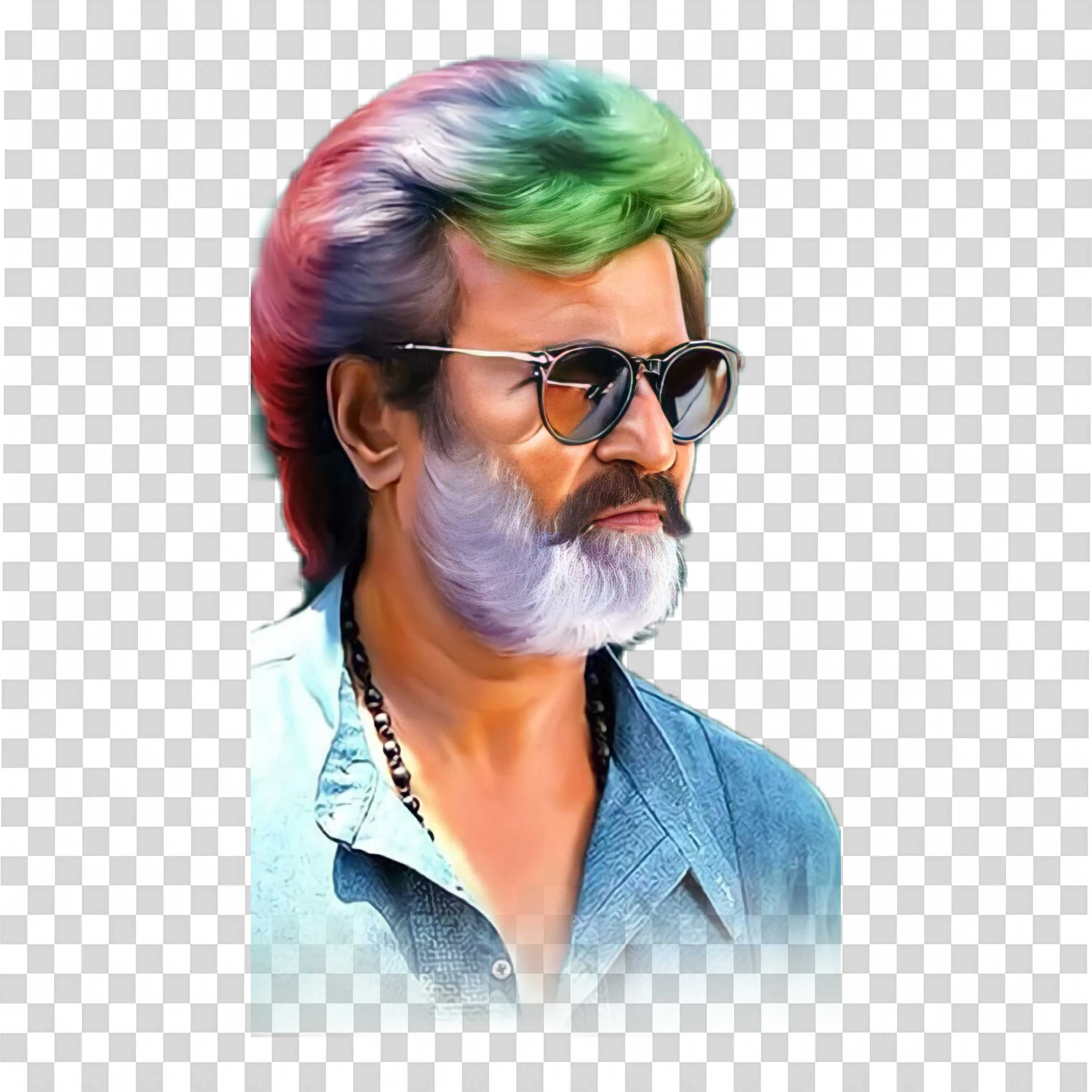 Rajinikanth Kaala Movie Vibrant Digital Art Portrait Download