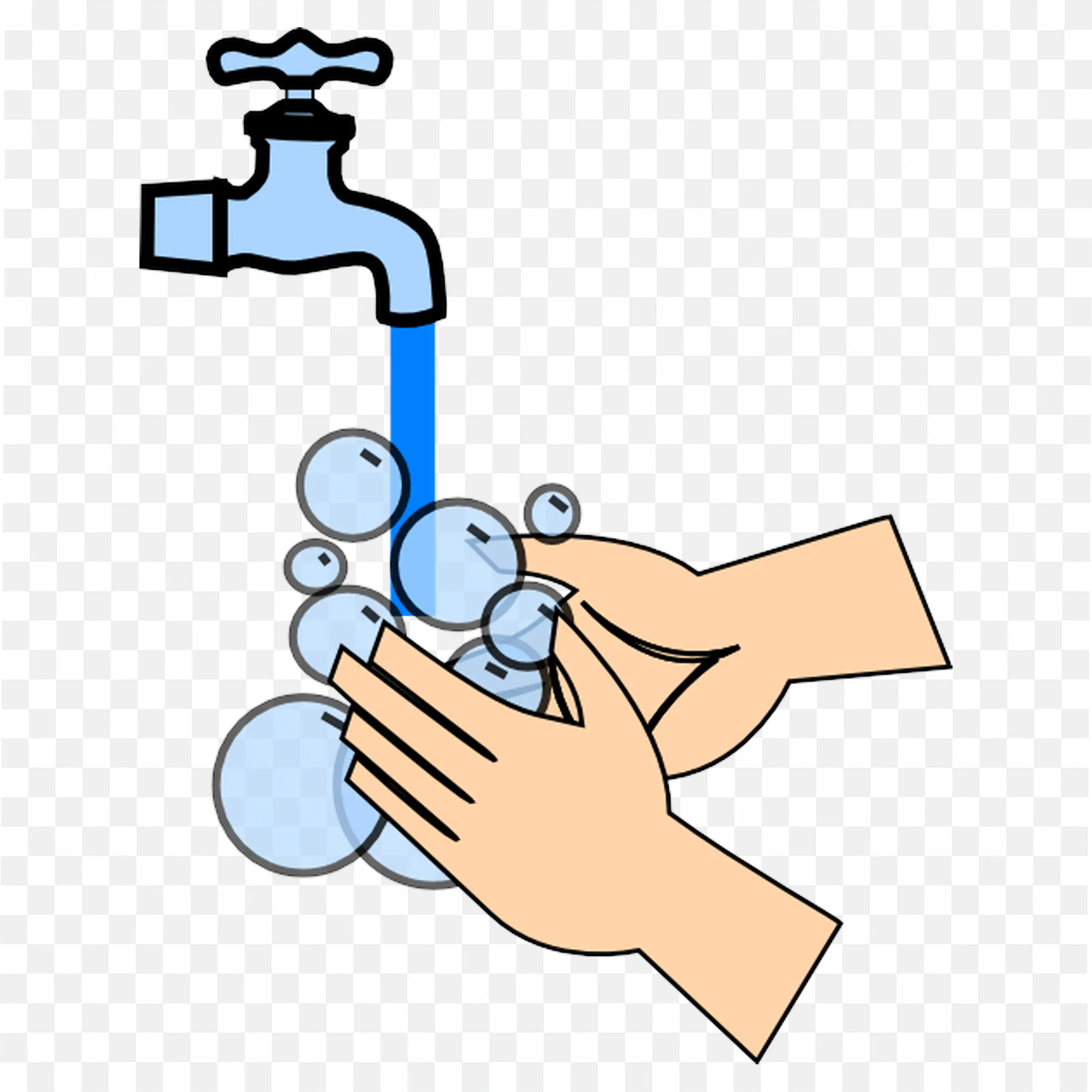 Hand Washing Tap Icon for Health Safety and Hygiene PNG