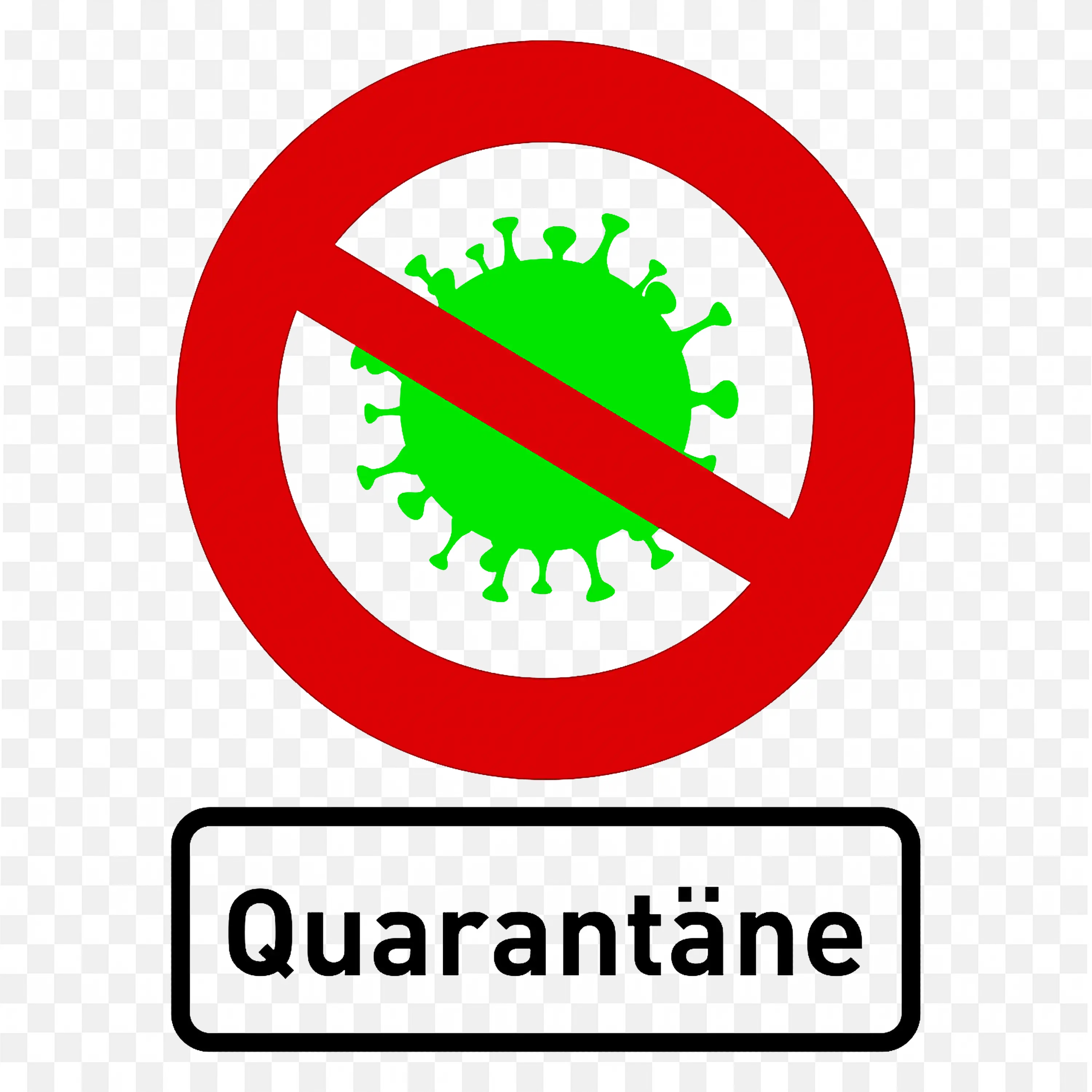 No Virus Quarantine Symbol Sign for Health Safety PNG