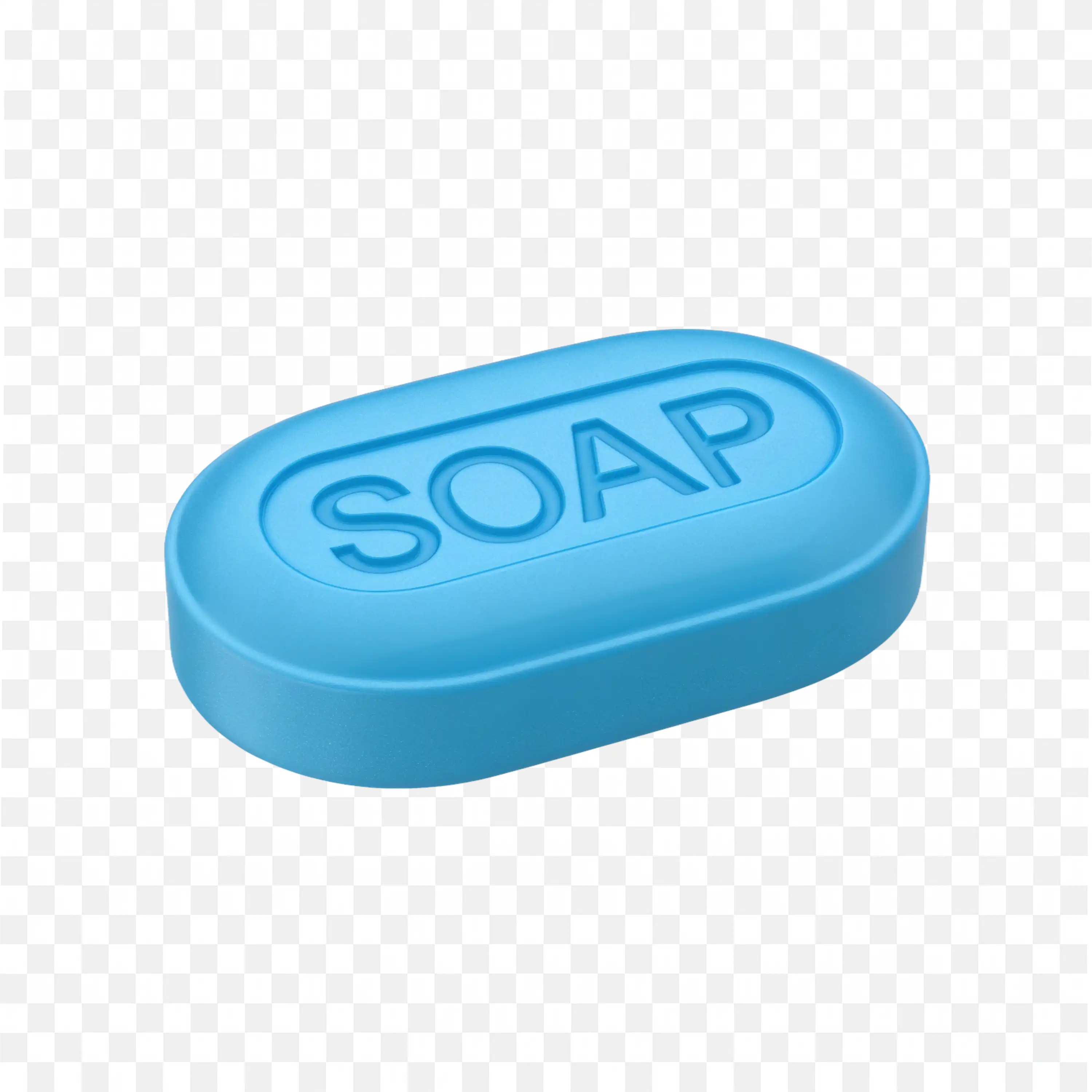 Oval Blue Soap Bar Hygiene Medical Cleanliness Icon PNG