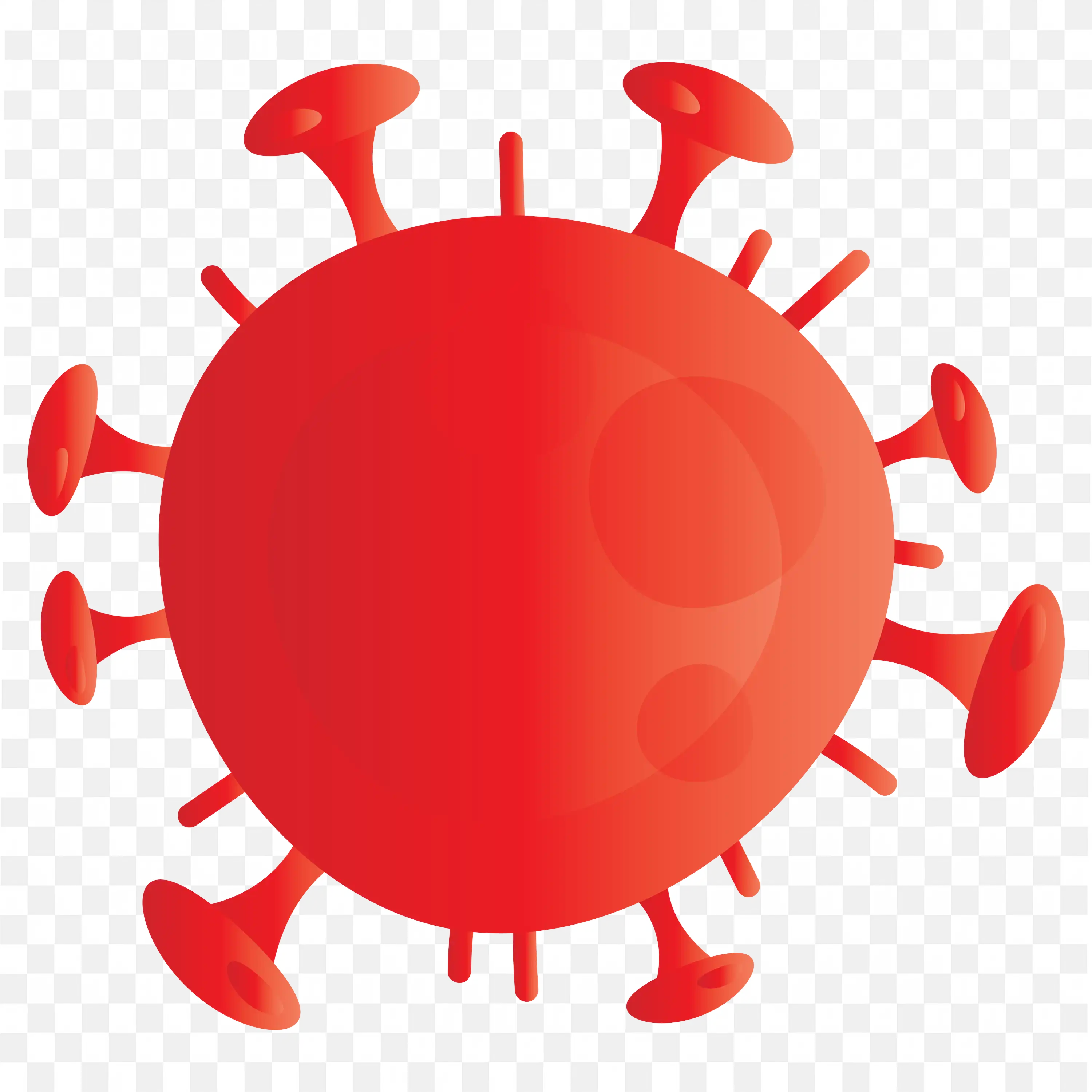 Red Virus Cell Medical Infection Symbol Clipart PNG Icon
