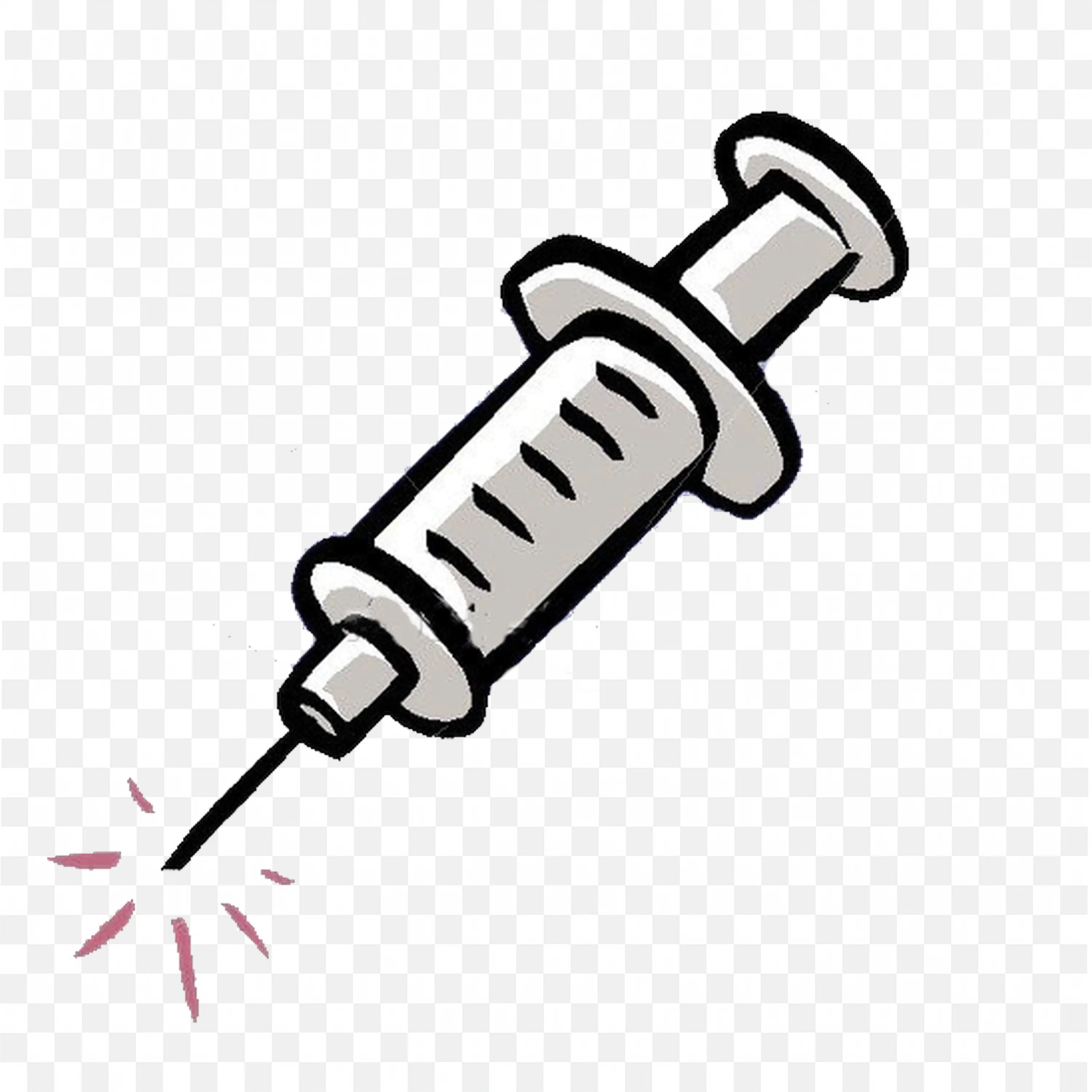 Syringe Icon for Injection and Medical Vaccination PNG