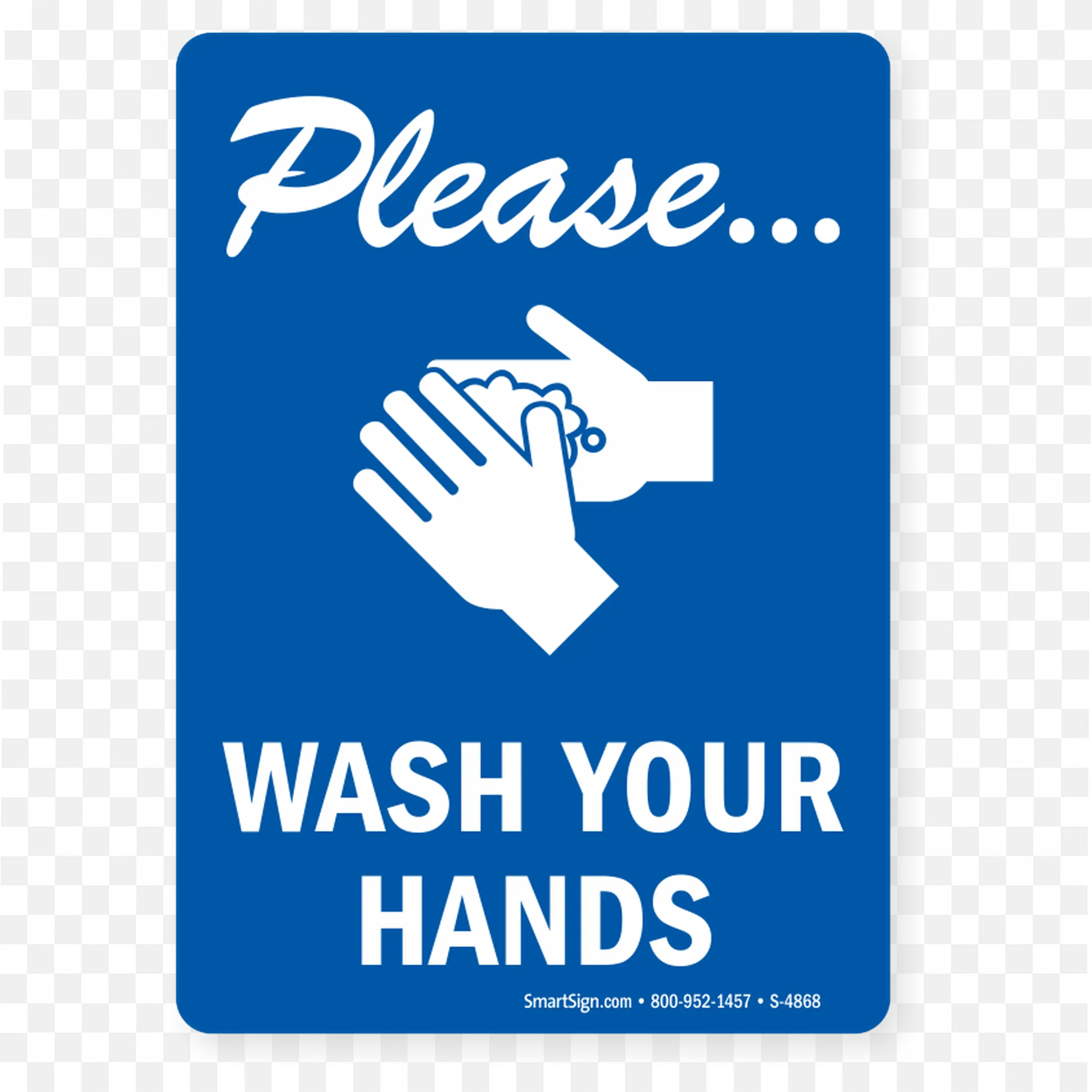 Wash Your Hands Signboard for Clean Hygiene Awareness PNG