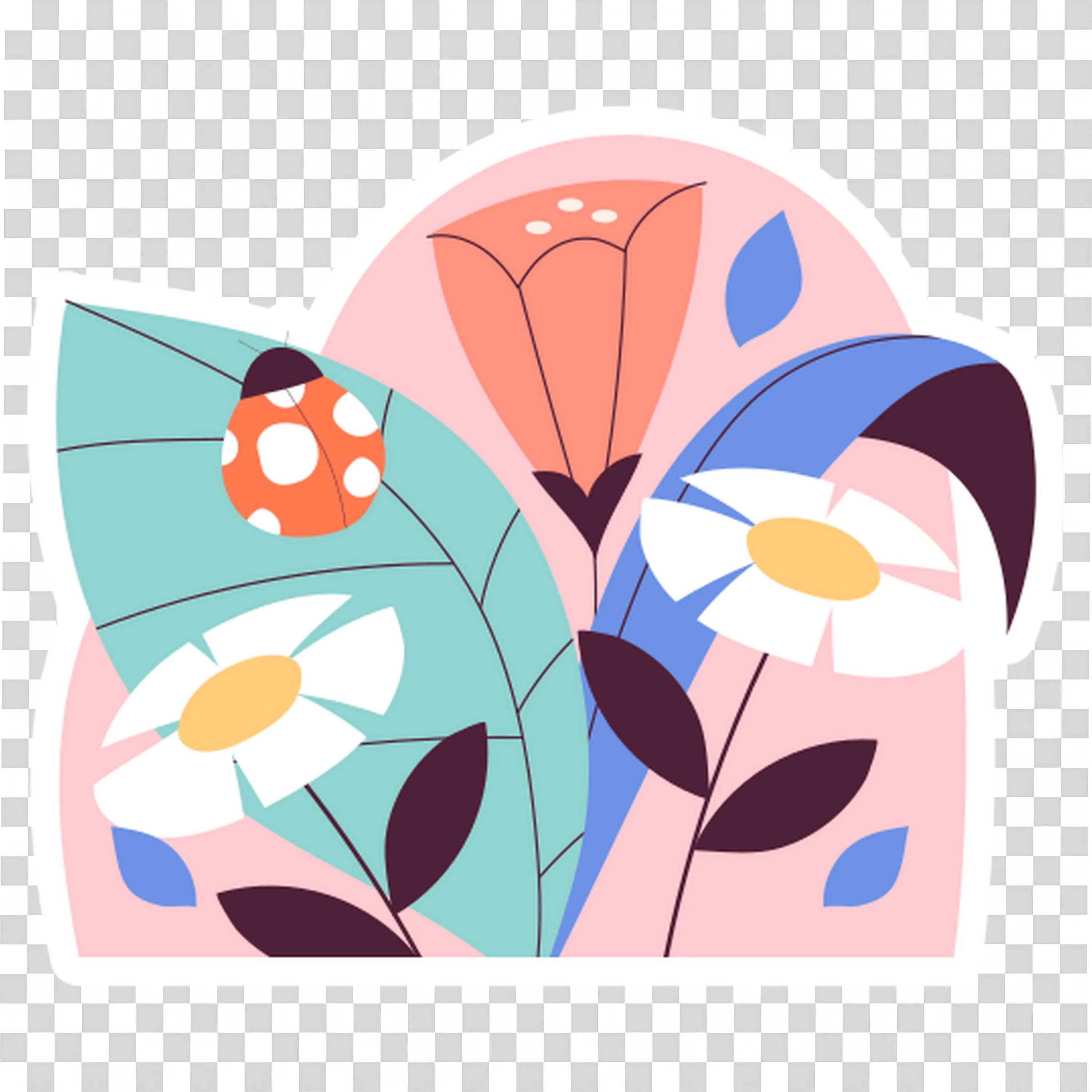 Abstract Floral Art Highlights Creative Beauty Free PNG