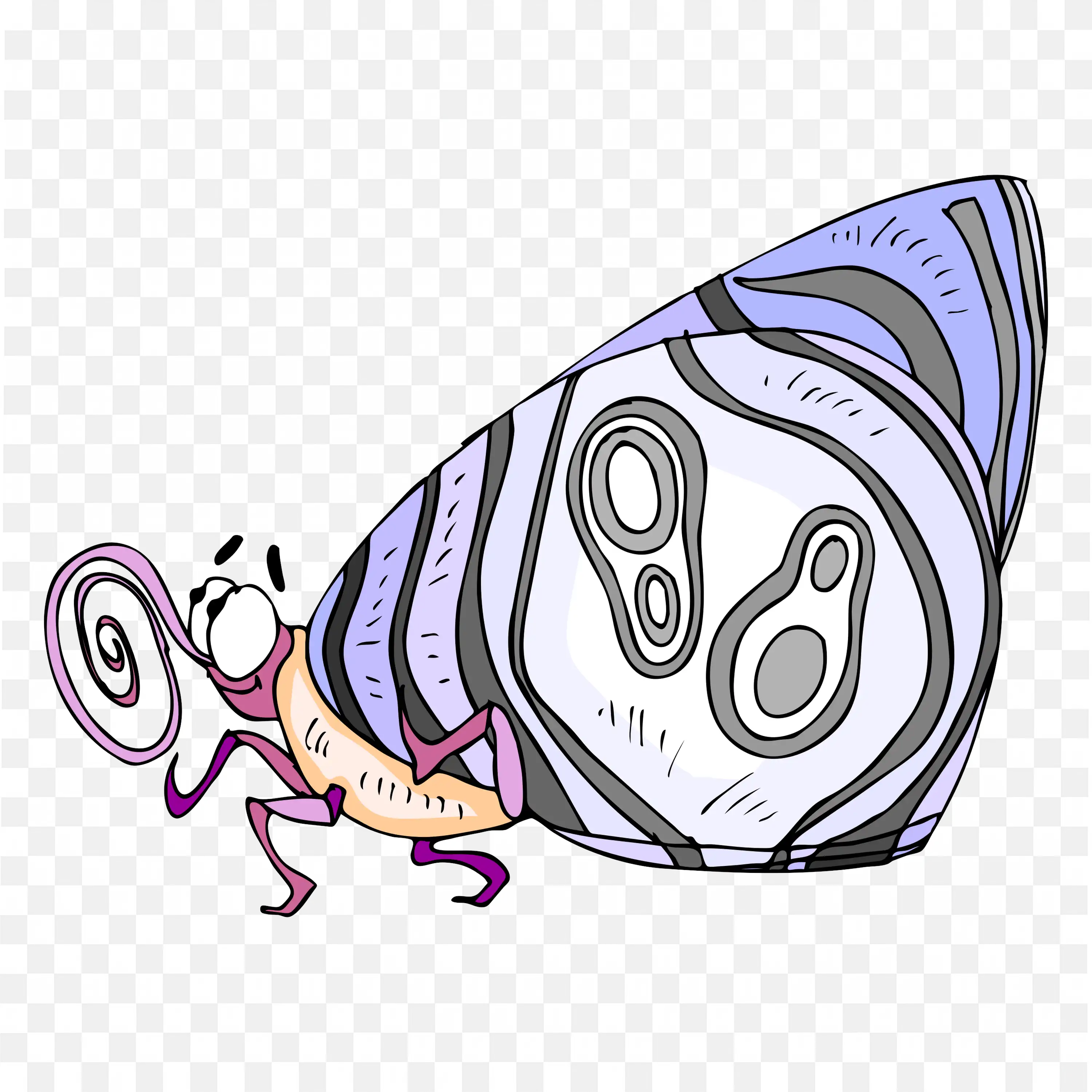 Abstract Purple Butterfly Artistic Wing Shape PNG Art