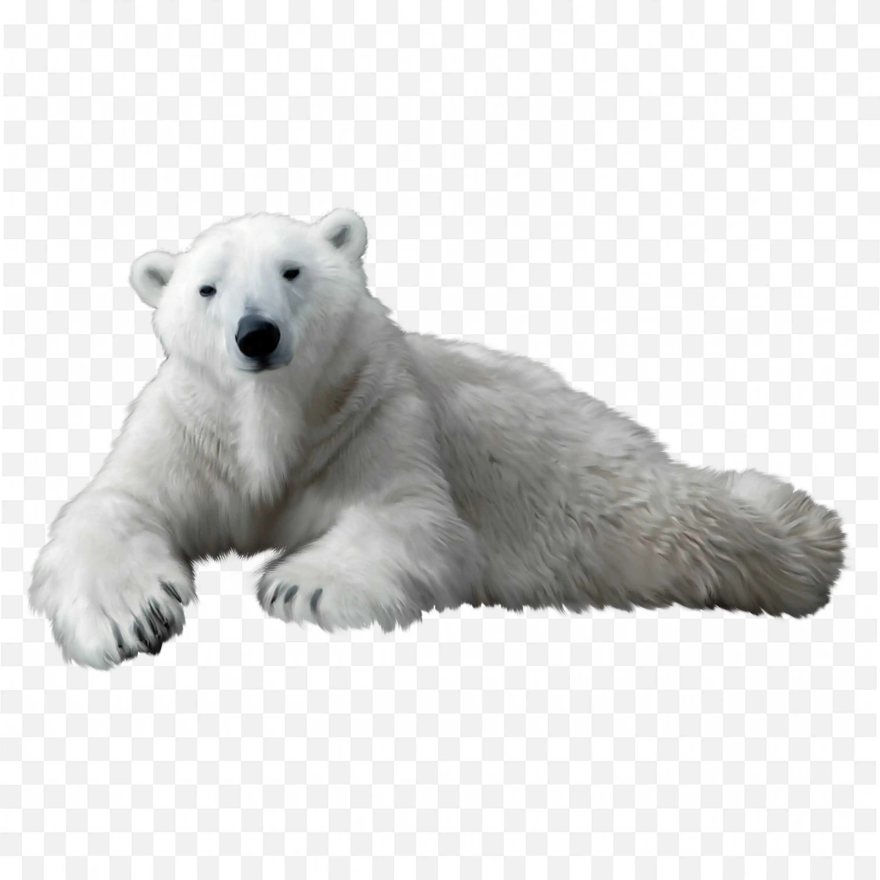 Baby Polar Bear PNG Cute Arctic Wildlife Sitting Art