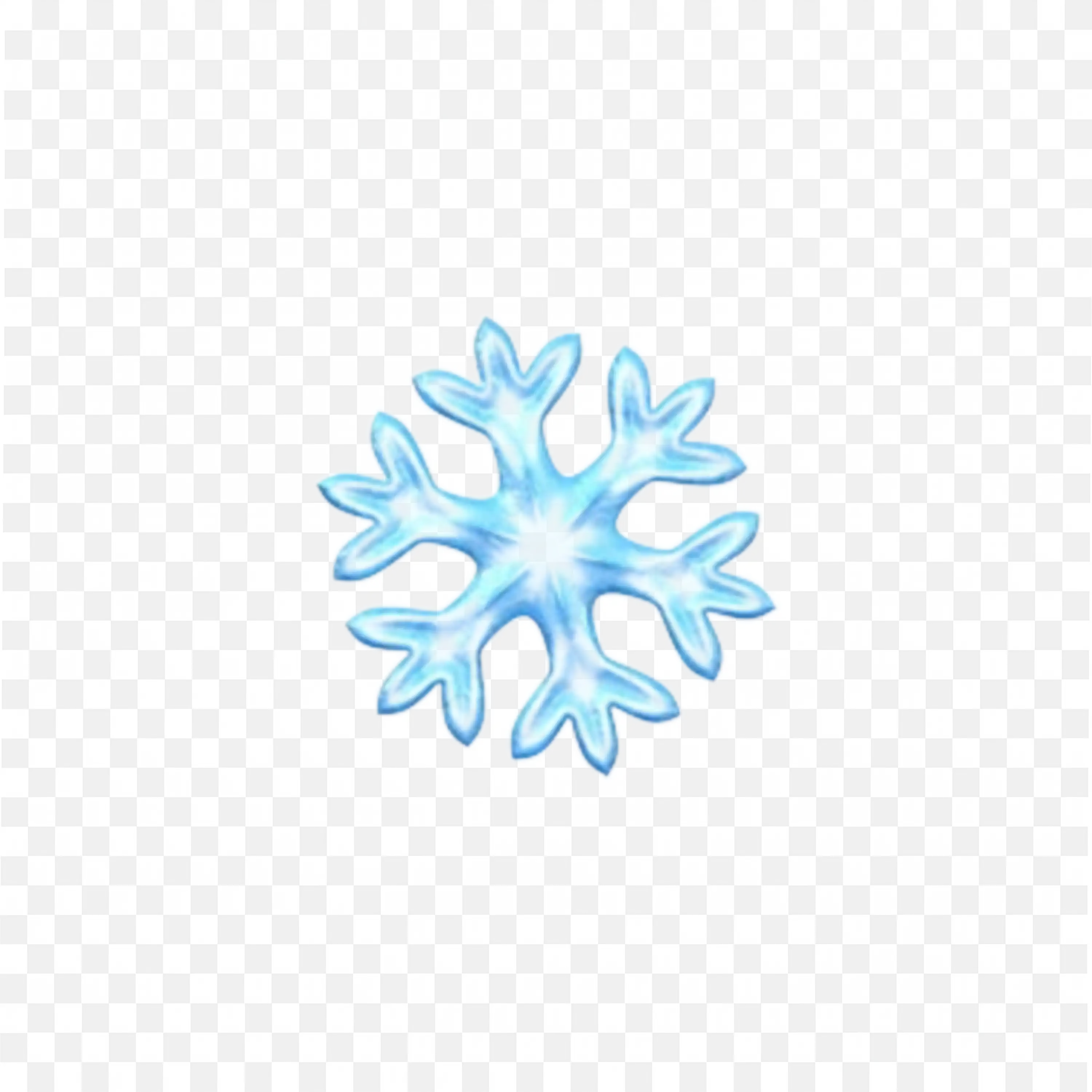 Blue Ice Crystal Snowflake PNG Winter Nature Image Download